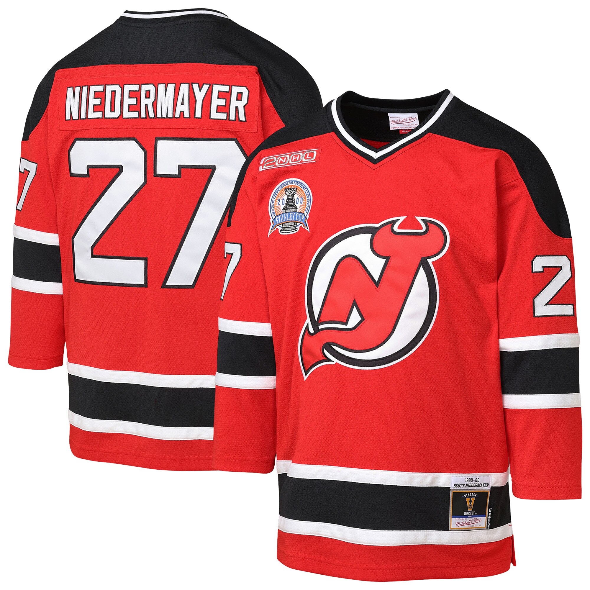 Youth New Jersey Devils Scott Niedermayer Mitchell & Ness Red 1999/00 Blue Line Player Jersey