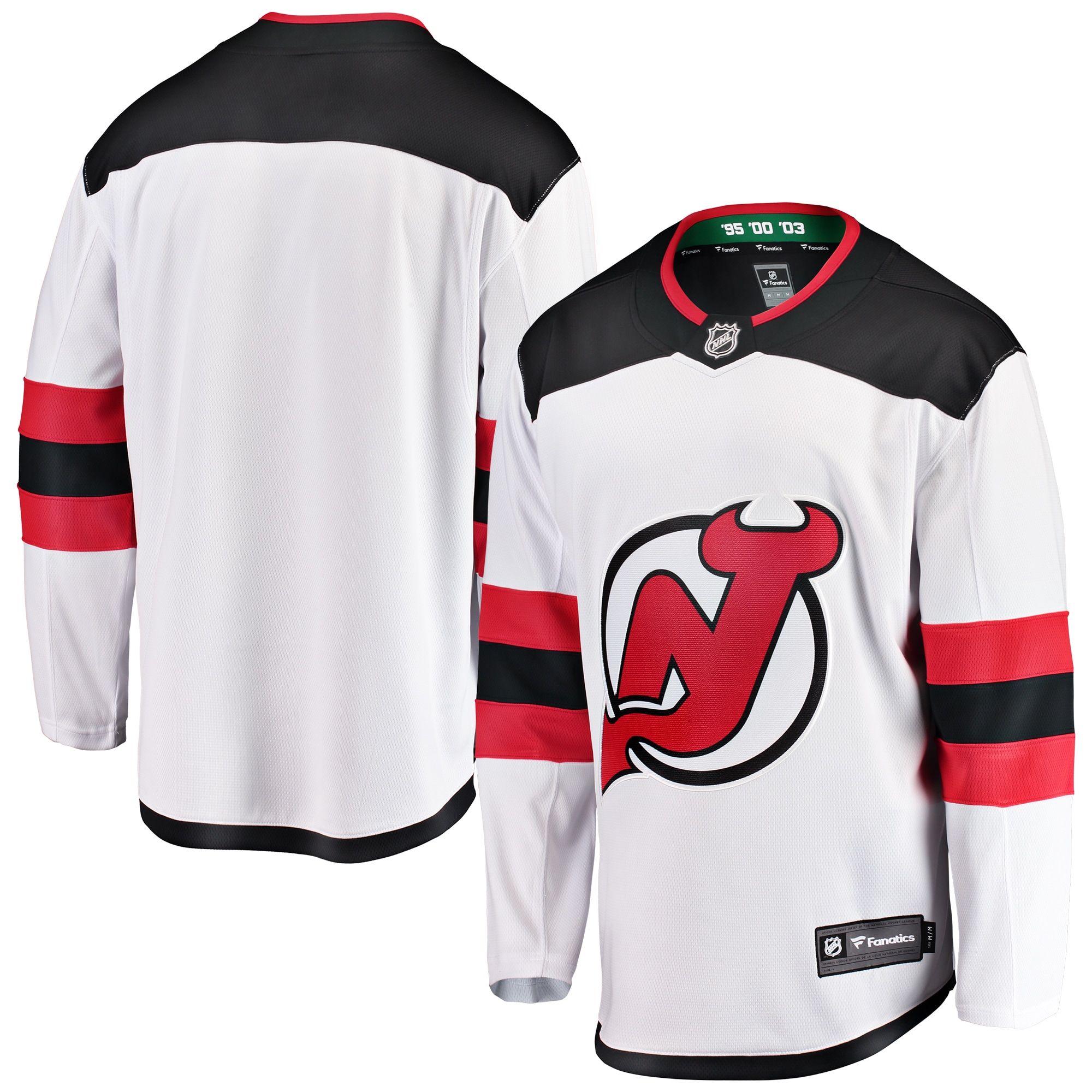 Youth New Jersey Devils White Away Breakaway Jersey