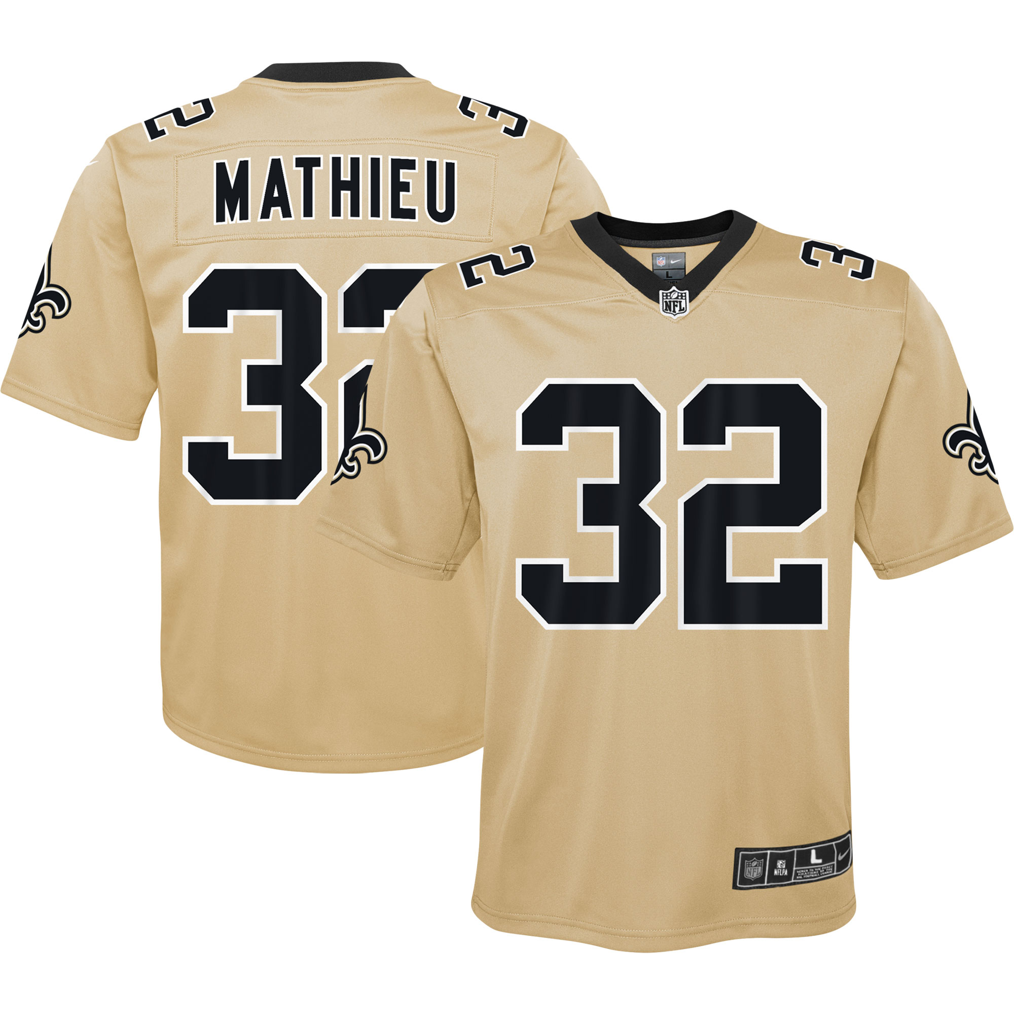 Youth New Orleans Saints Tyrann Mathieu Gold Inverted Game Jersey Js8399
