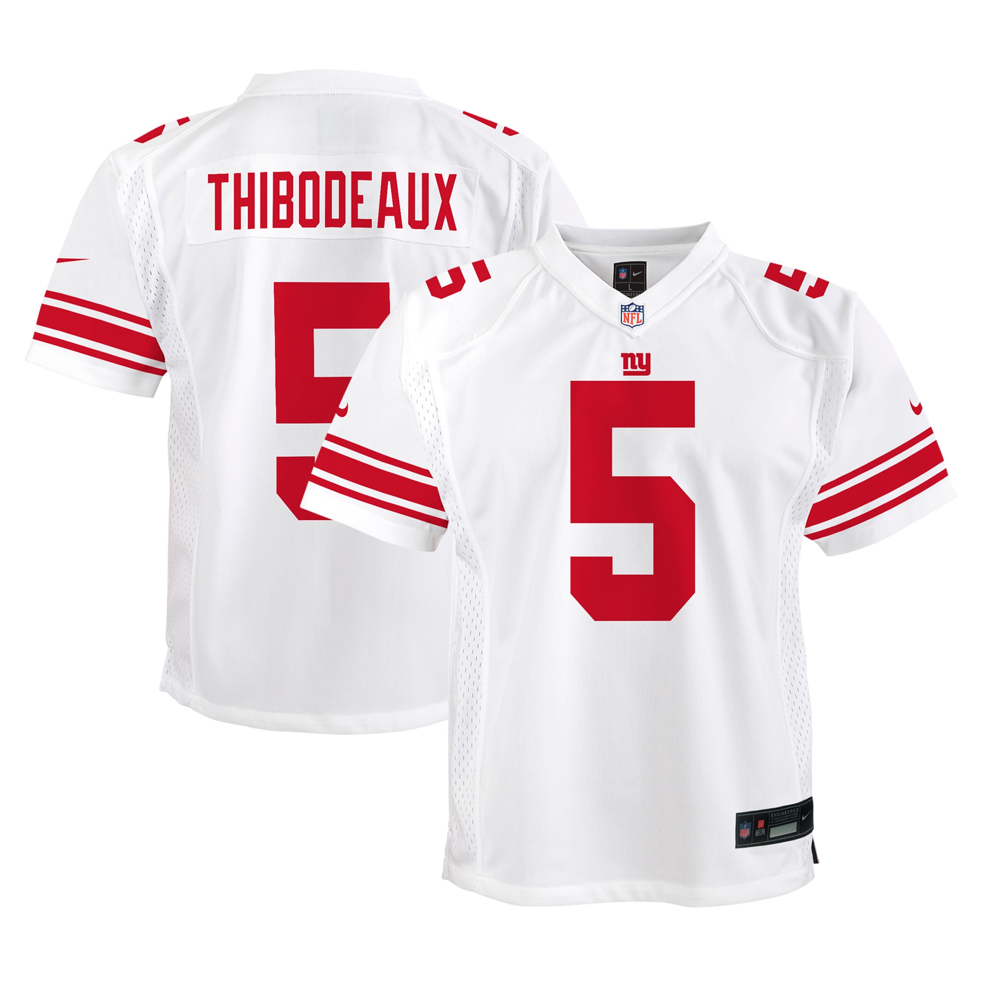 Youth New York Giants Kayvon Thibodeaux White Player Game Jersey Js4426