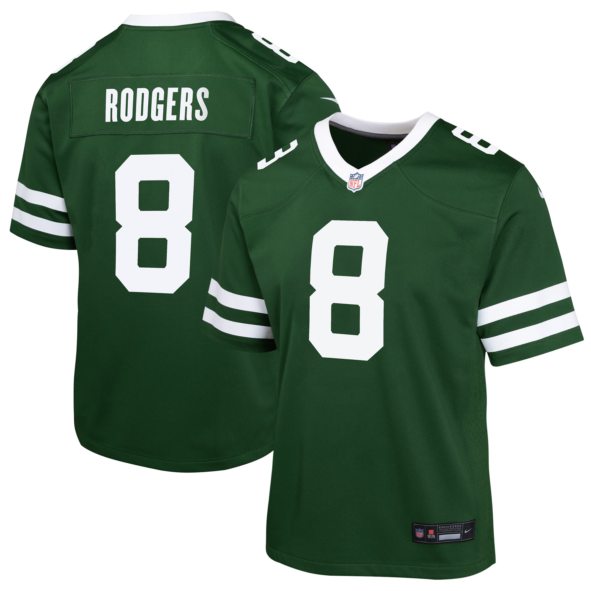 Youth New York Jets Aaron Rodgers Gotham Green Game Jersey Js2322