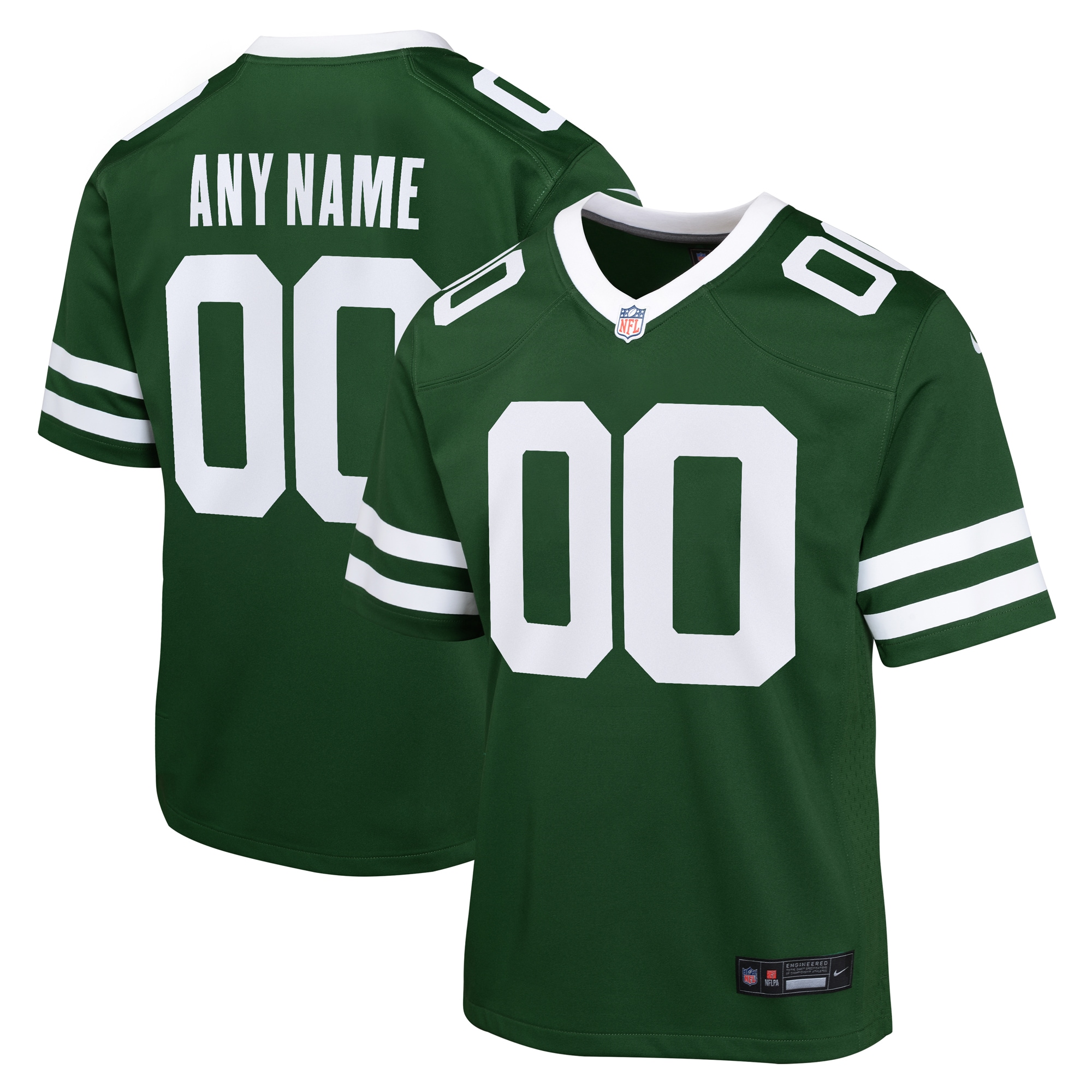 Youth New York Jets Legacy Green Custom Game Jersey Js4000