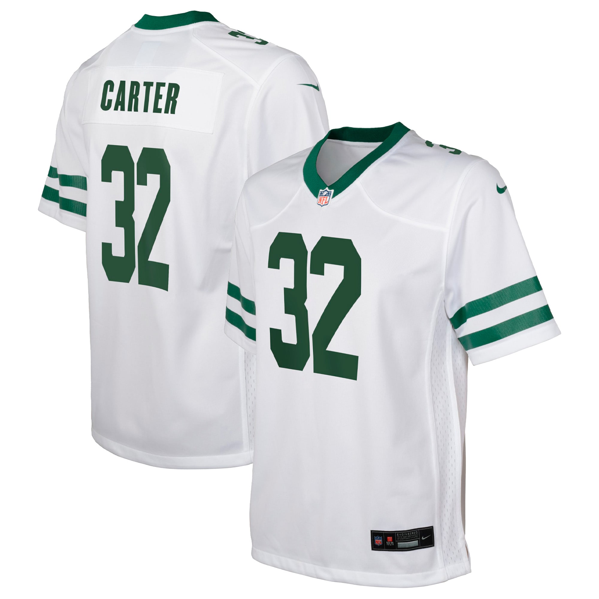 Youth New York Jets Michael Carter Legacy White Game Jersey Js1943