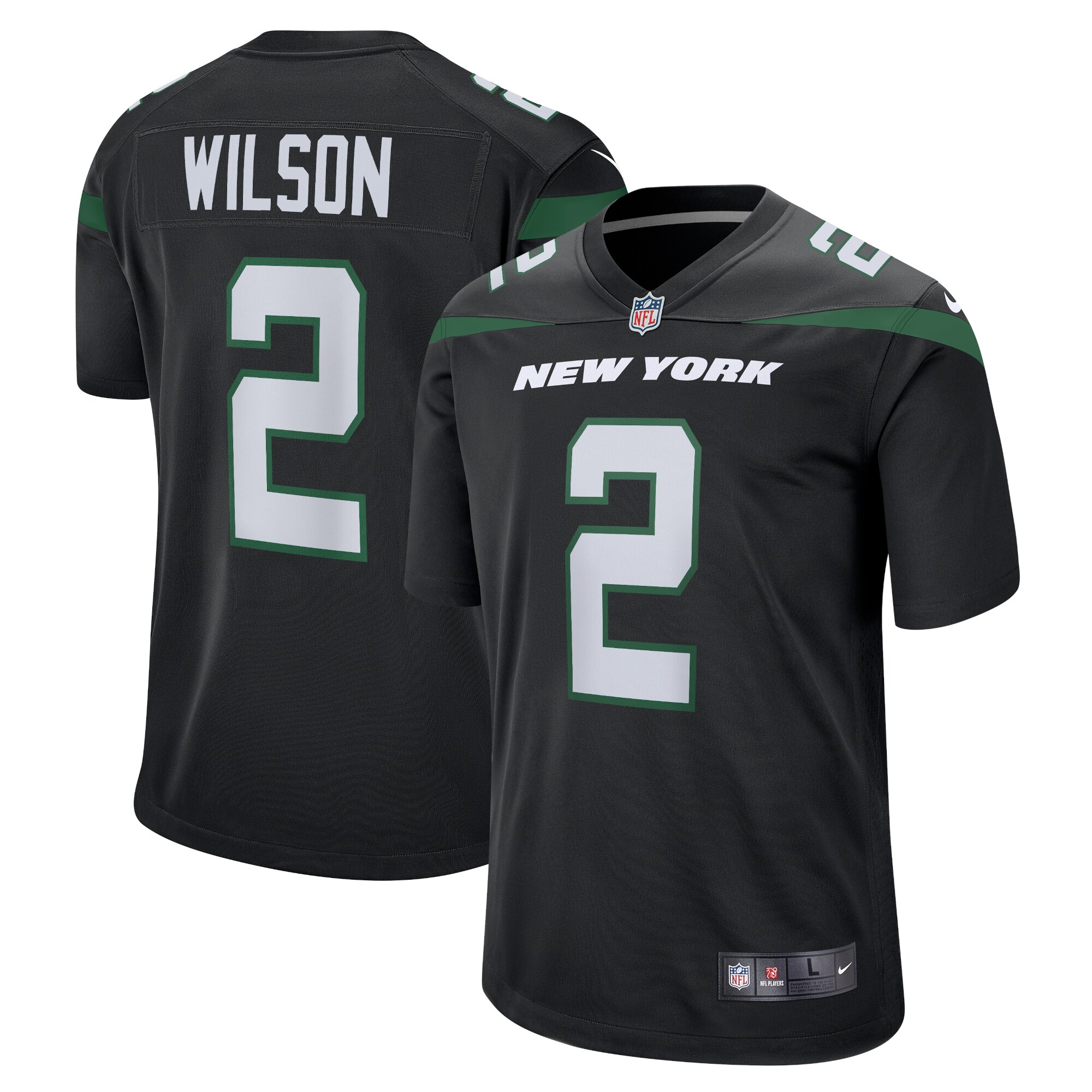 Youth New York Jets Zach Wilson Black Game Jersey Js9595