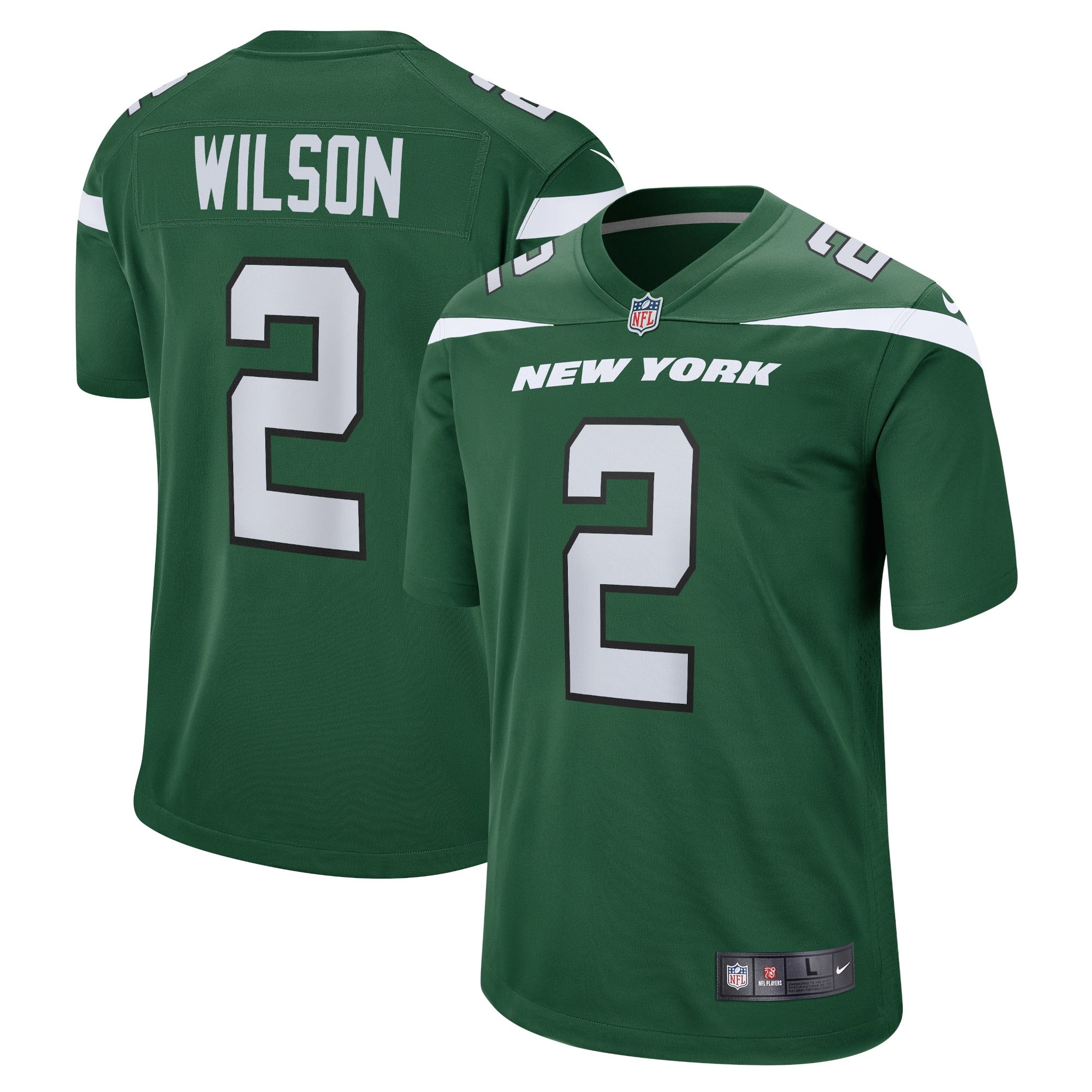 Youth New York Jets Zach Wilson Gotham Green Game Jersey Js1574