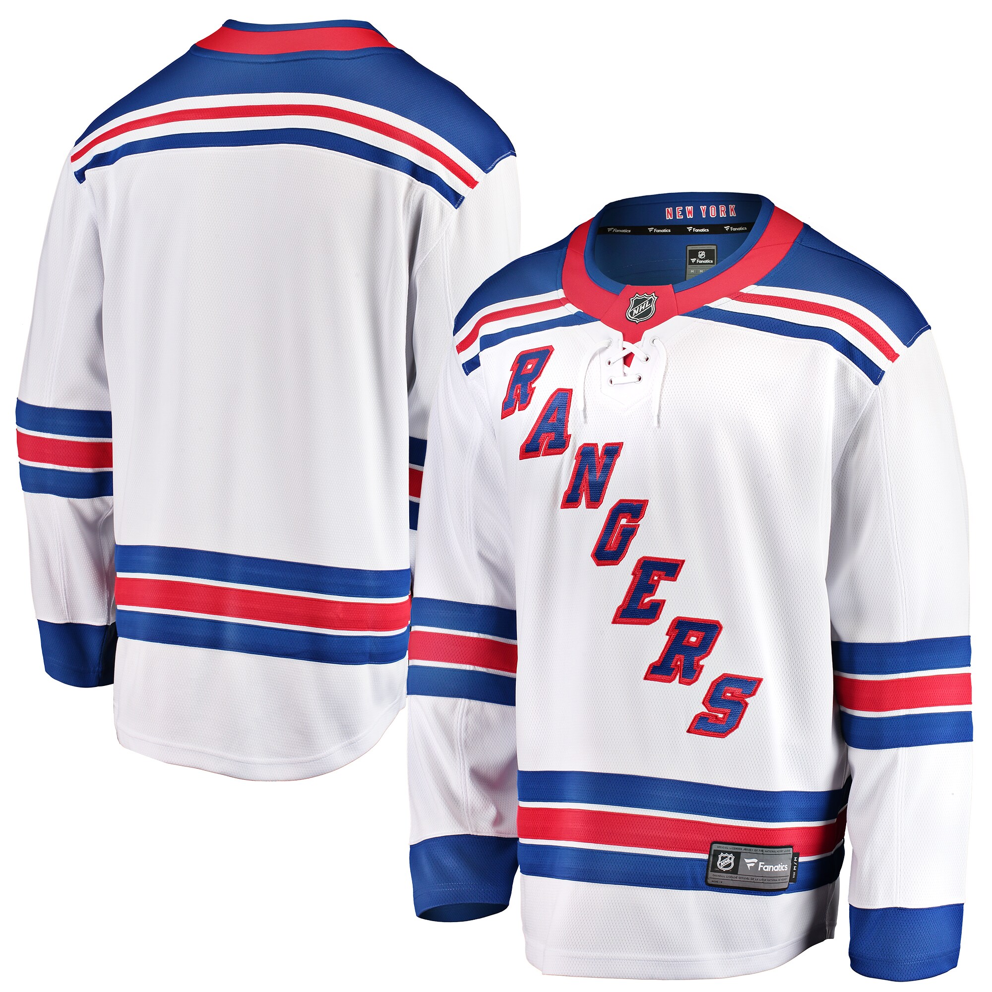 Youth New York Rangers White Away Breakaway Jersey