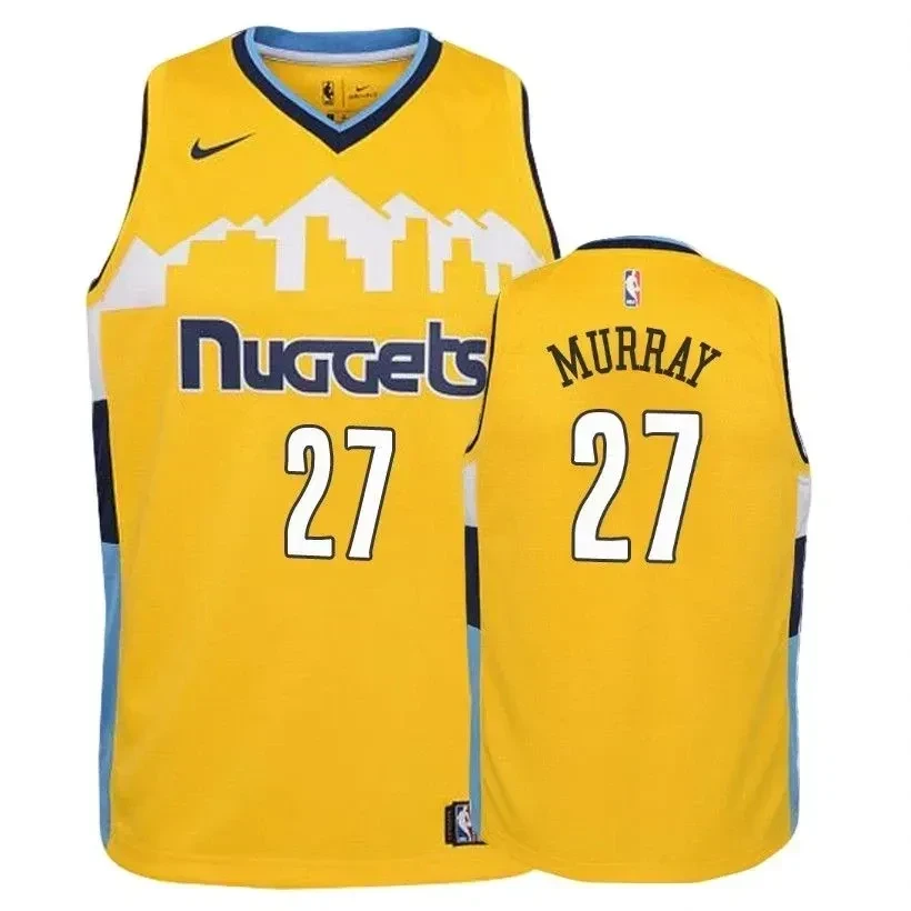 Youth Nuggets Jamal Murray 27 Statet Yellow Jersey
