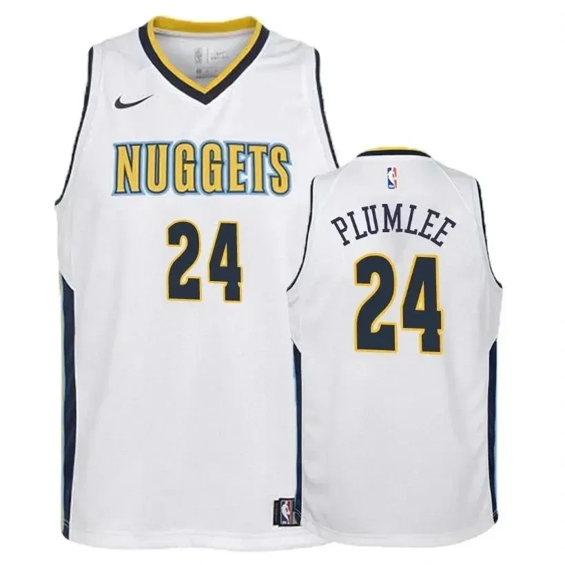Youth Nuggets Mason Plumlee 24 Association White Jersey