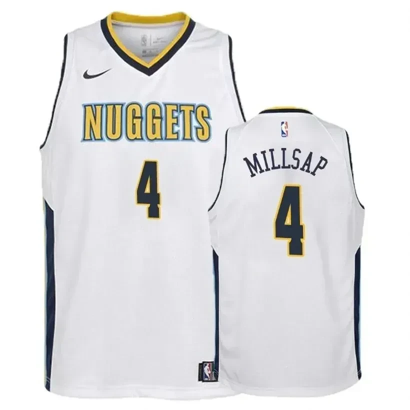 Youth Nuggets Paul Millsap 4 Association White Jersey