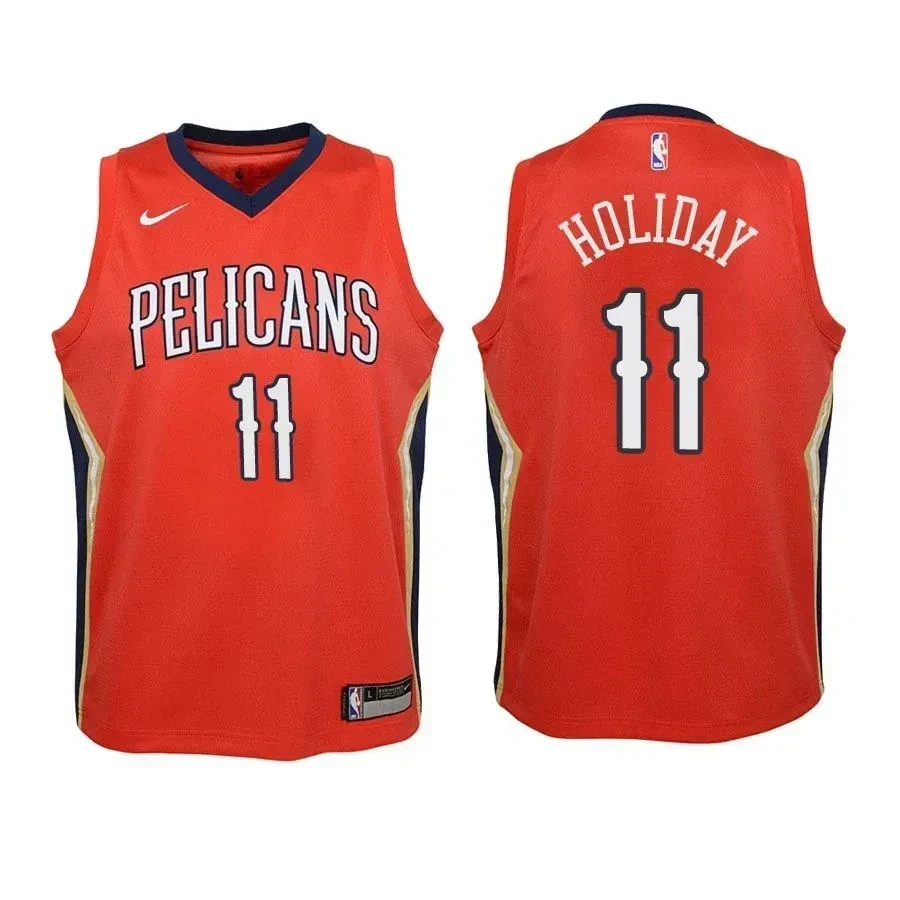 Youth Pelicans Jrue Holiday 11 Statet Edition Red Jersey