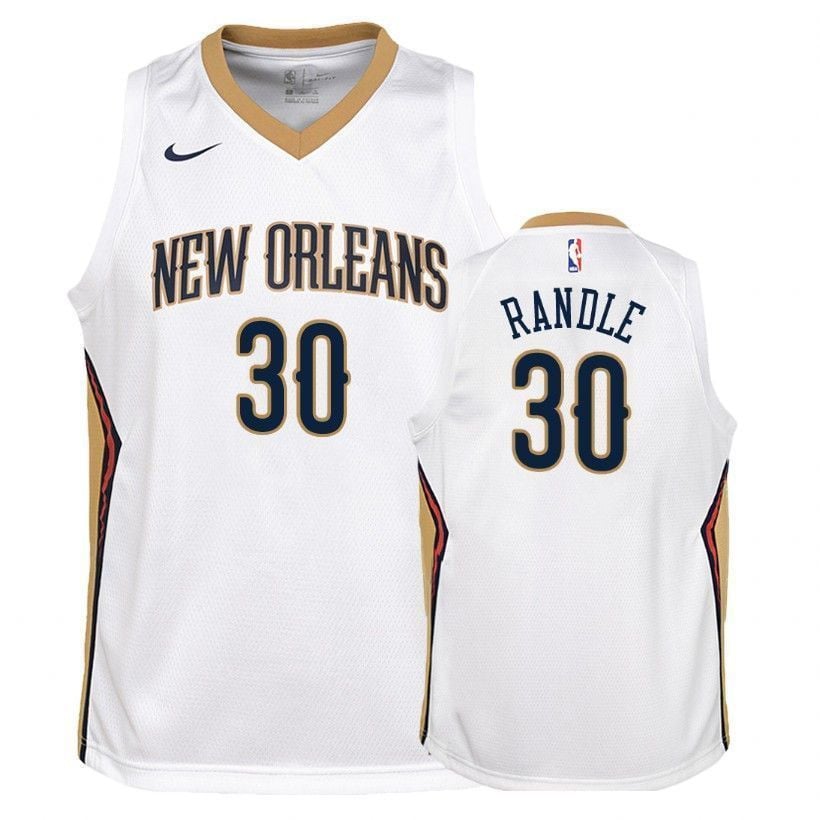 Youth Pelicans Julius Randle 30 Association White Jersey