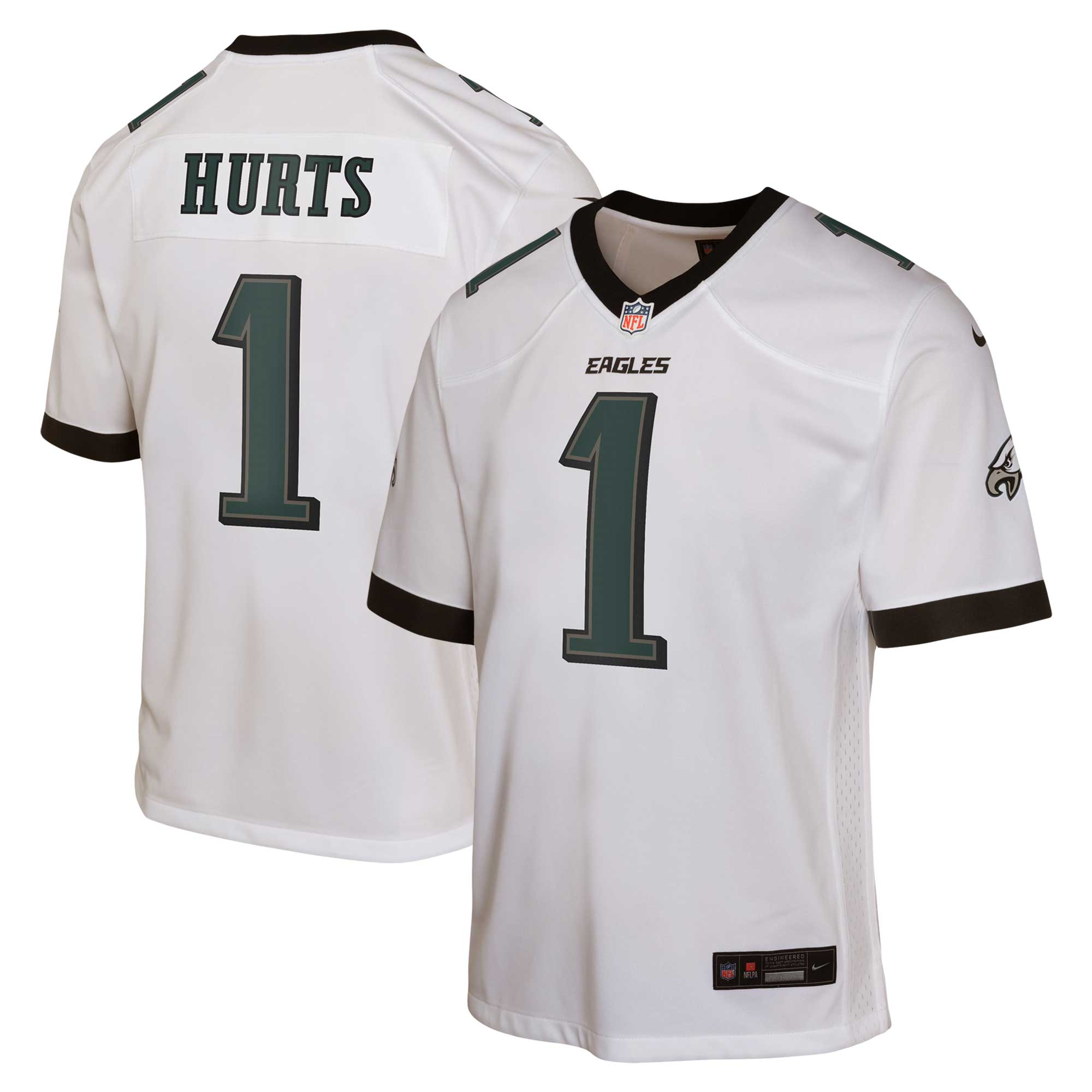 Youth Philadelphia Eagles Jalen Hurts White Game Jersey Js5853