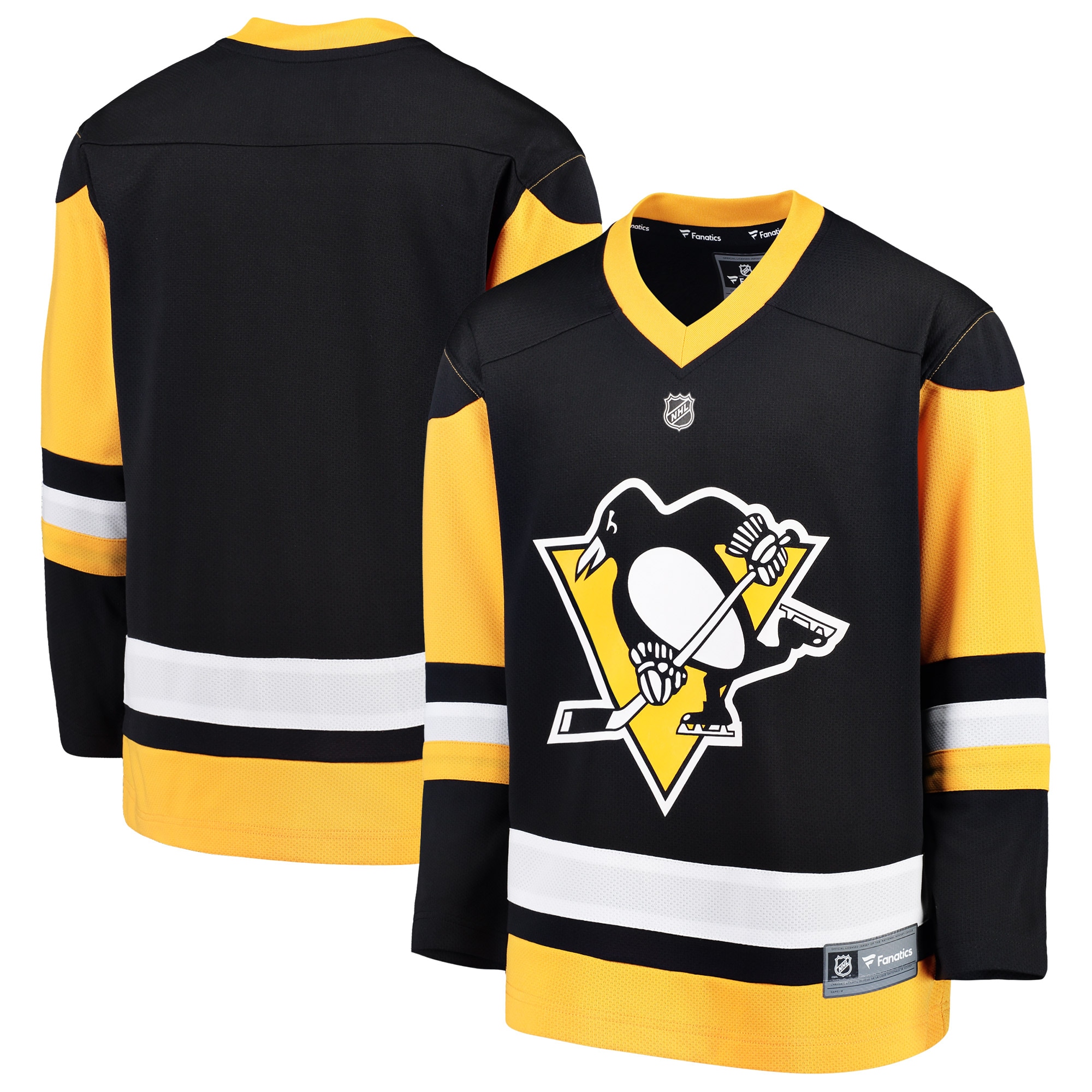 Youth Pittsburgh Penguins Black Home Blank Jersey