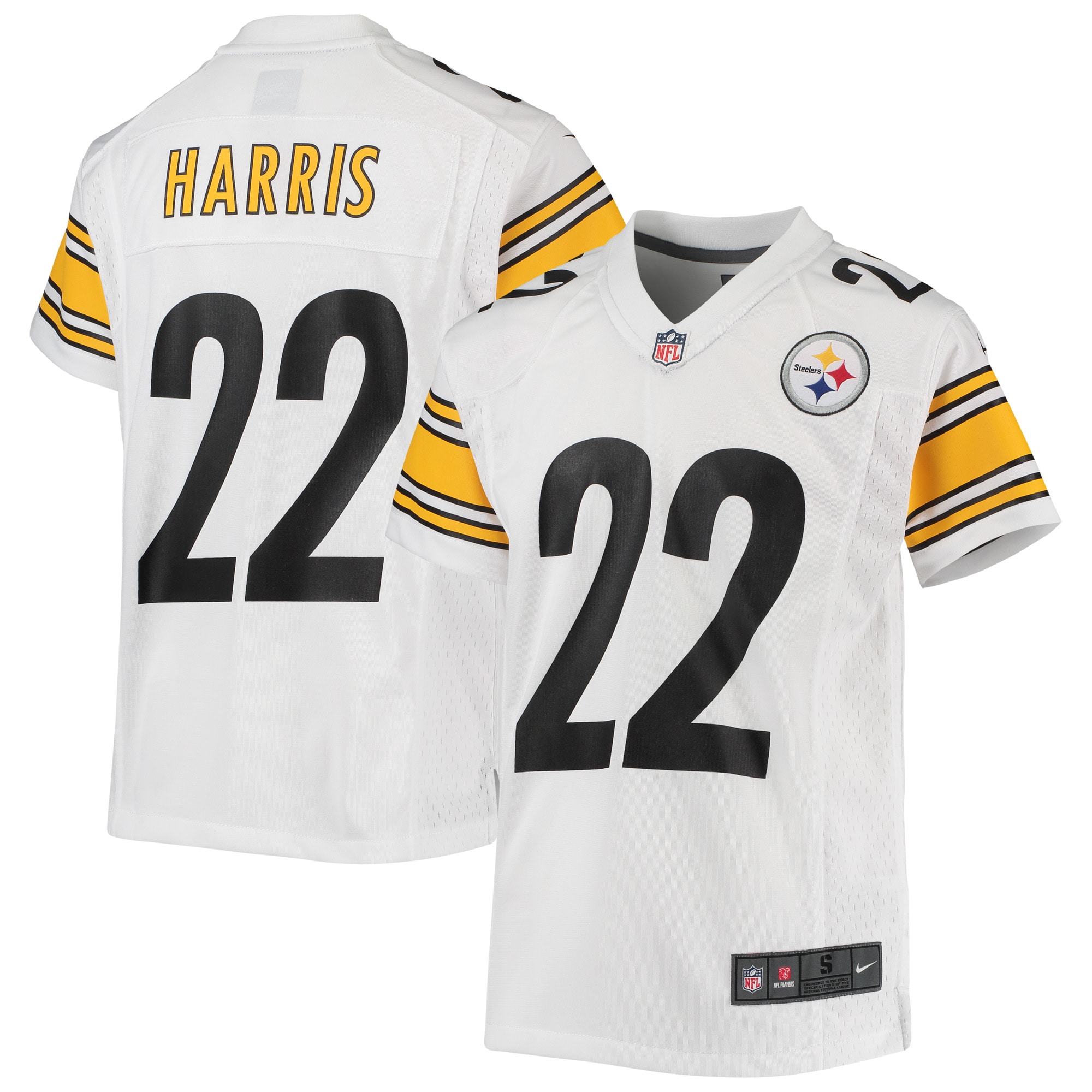 Youth Pittsburgh Steelers Najee Harris White Game Jersey Js8929