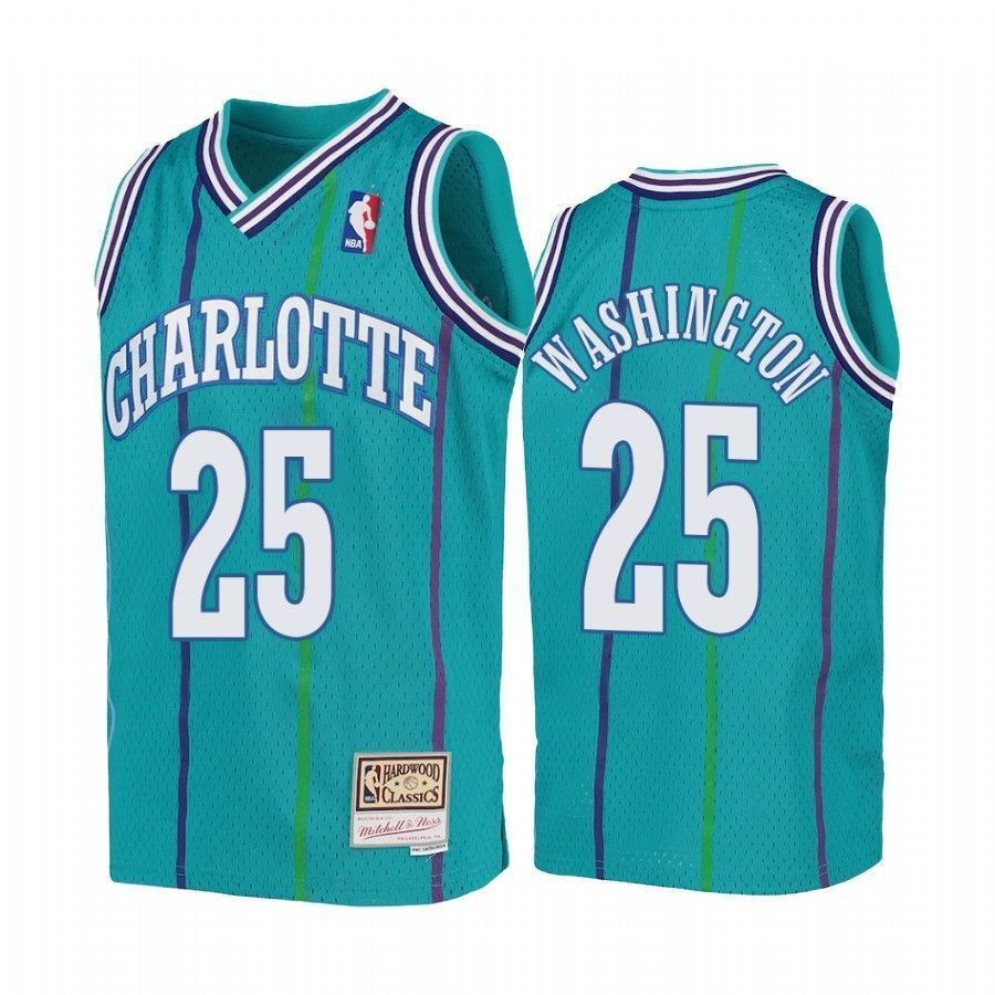 Youth P.j. Washington Charlotte Hornets Teal Hardwood Classics Jersey