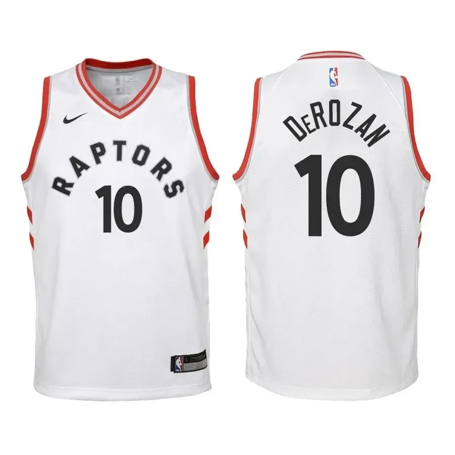 Youth Raptors Demar Derozan 10 Association Edition White Jersey