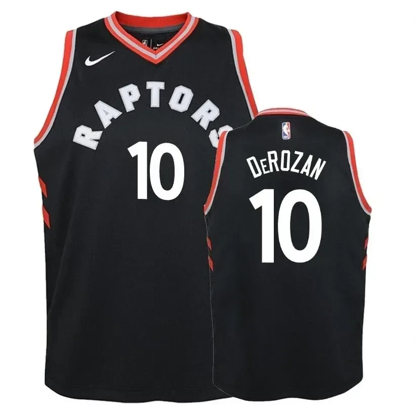 Youth Raptors Demar Derozan 10 Statet Black Jersey