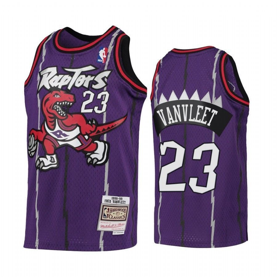Youth Raptors Fred Vanvleet 1998-99 Hardwood Classics Purple Jersey