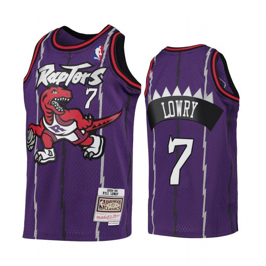 Youth Raptors Kyle Lowry 1998-99 Hardwood Classics Purple Jersey
