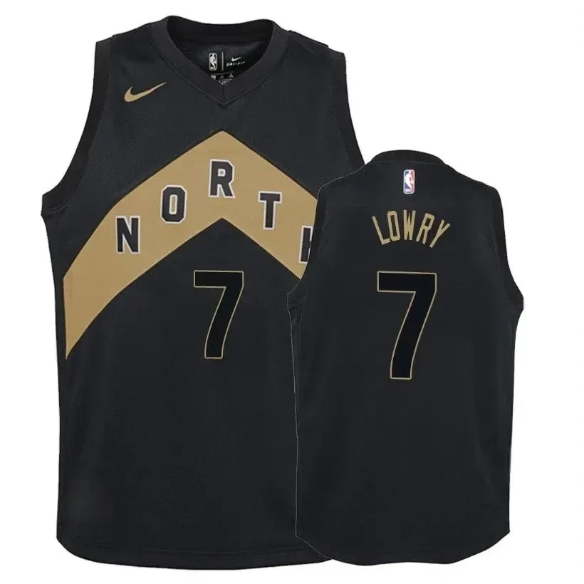 Youth Raptors Kyle Lowry 7 City Black Jersey