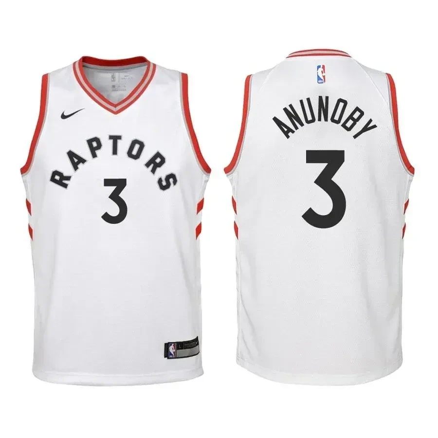 Youth Raptors Og Anunoby 3 Association Edition White Jersey