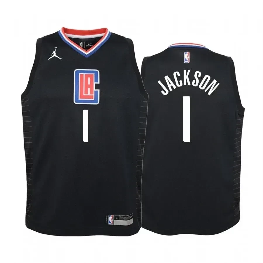 Youth Reggie Jackson La Clippers Black Statet Jersey Jumpman