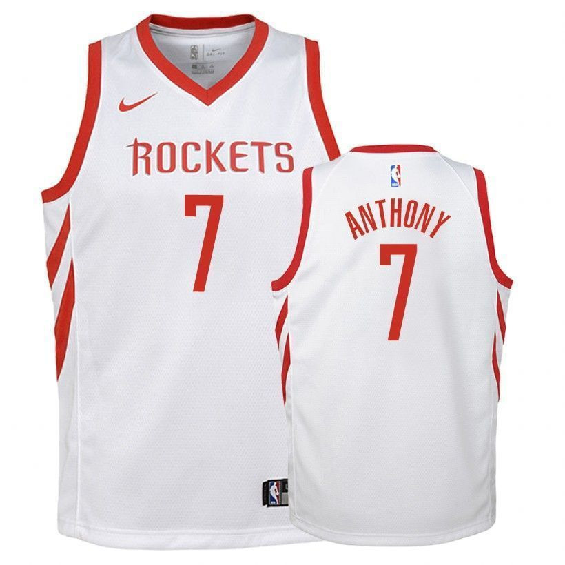 Youth Rockets Carmelo Anthony 7 Association White Jersey