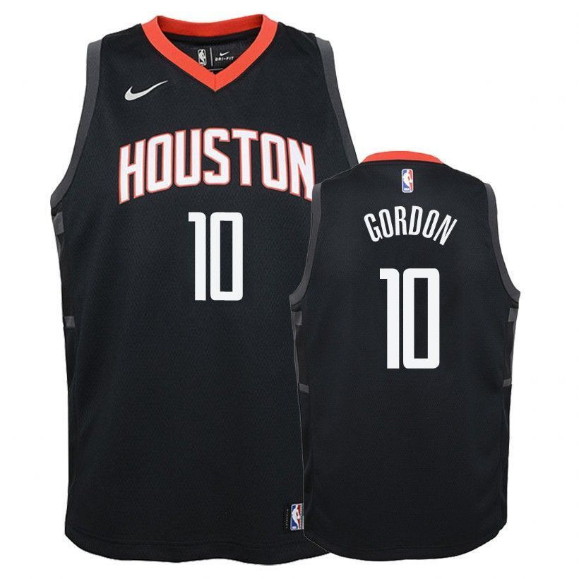 Youth Rockets Eric Gordon 10 Statet Black Jersey