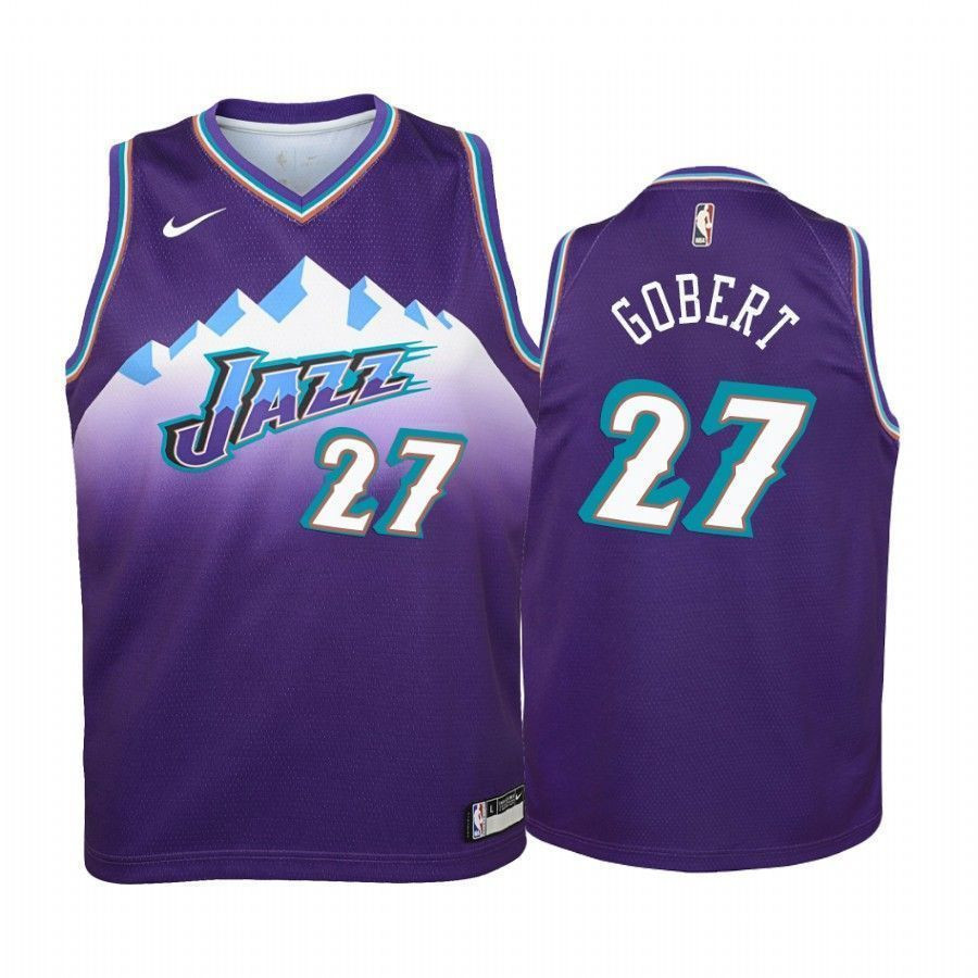 Youth Rudy Gobert Utah Jazz Hardwood Classics Jersey - Purple