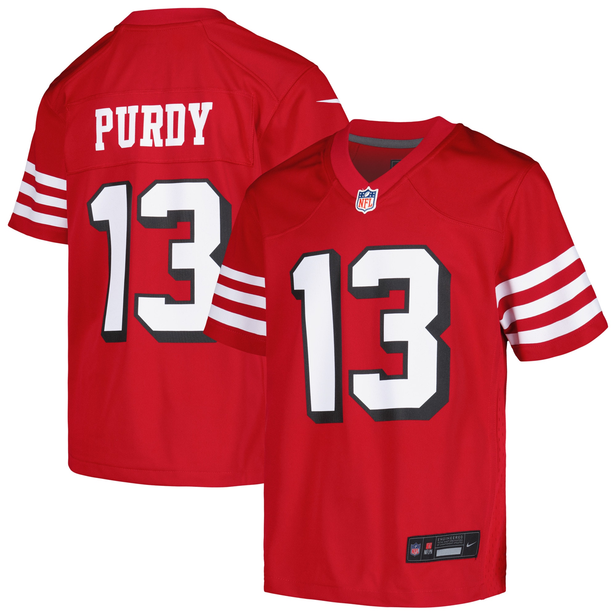 Youth San Francisco 49ers Brock Purdy Scarlet Game Jersey Js5890