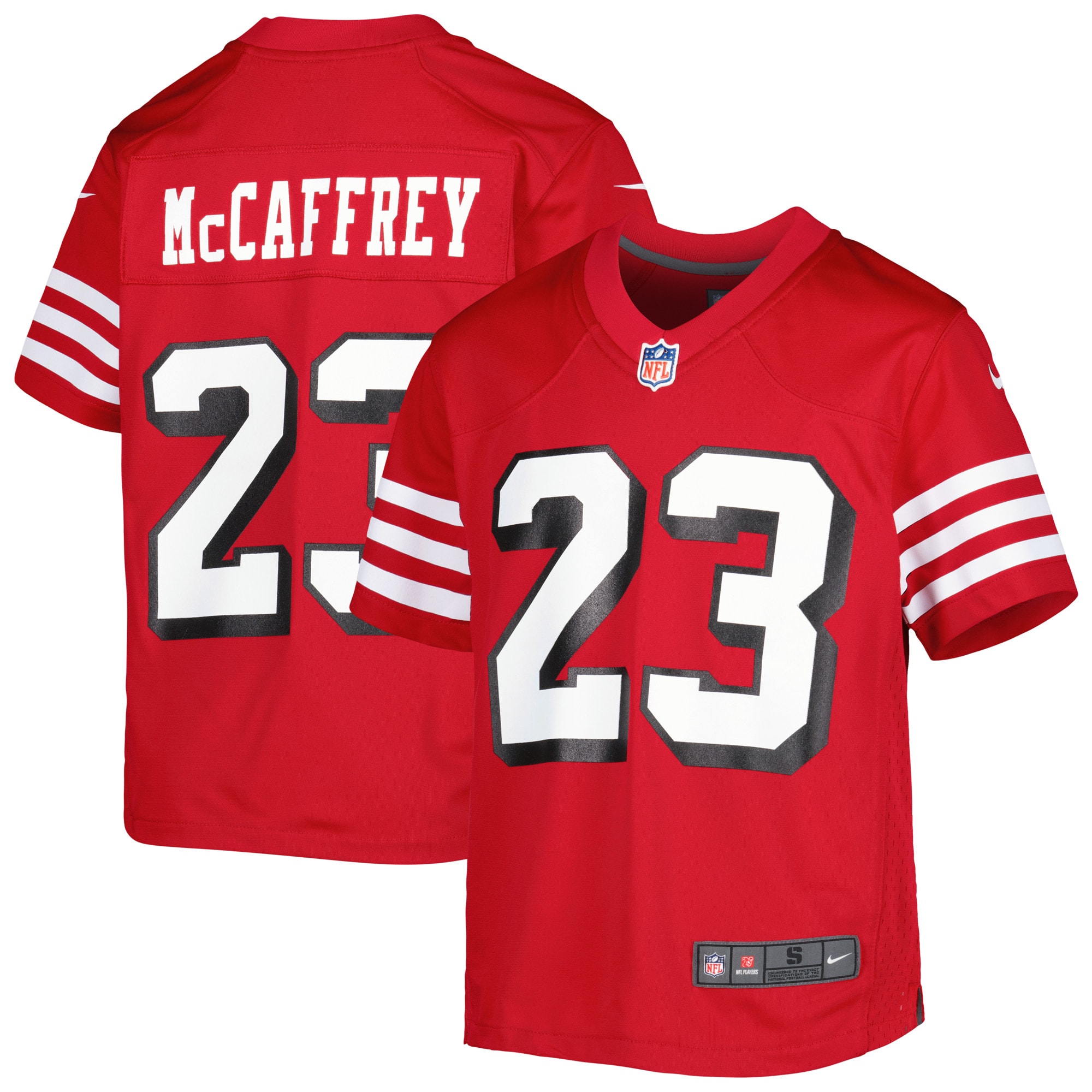 Youth San Francisco 49ers Christian Mccaffrey Scarlet Game Jersey Js5812