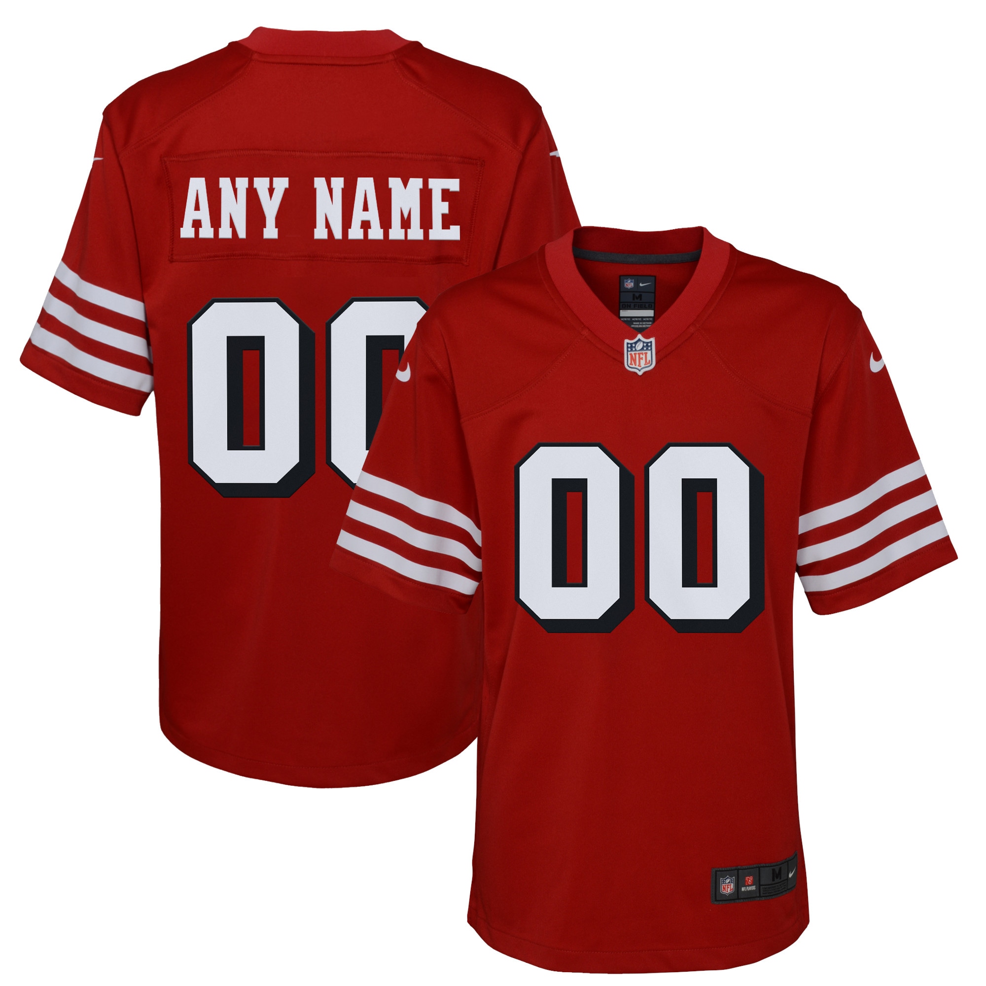 Youth San Francisco 49ers Scarlet Alternate Custom Game Jersey Js2760