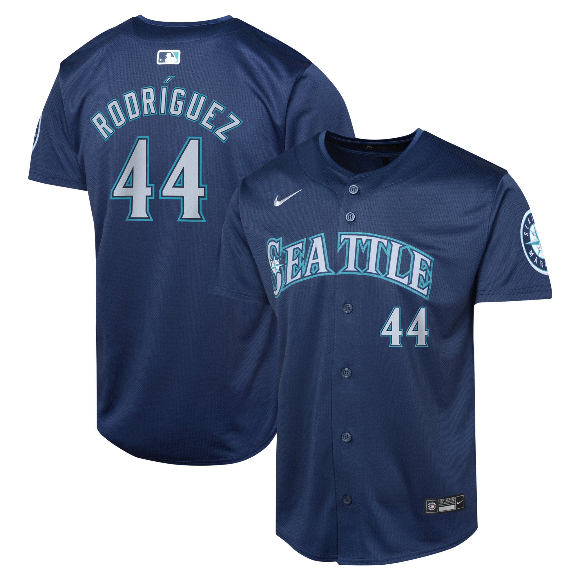 Youth Seattle Mariners Julio Rodr?guez Navy Road Limited Player Jersey