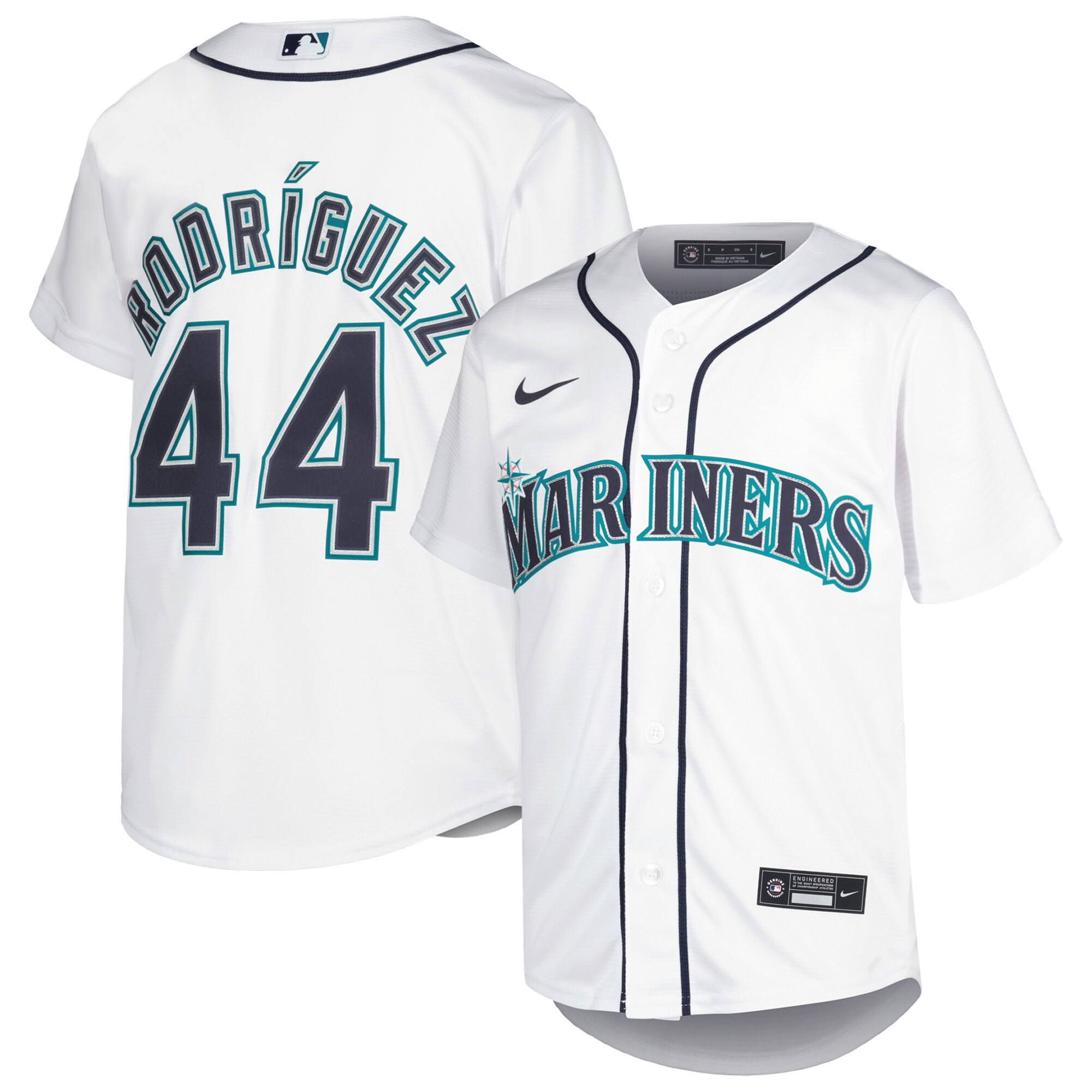 Youth Seattle Mariners Julio Rodr?guez White Home Player Jersey