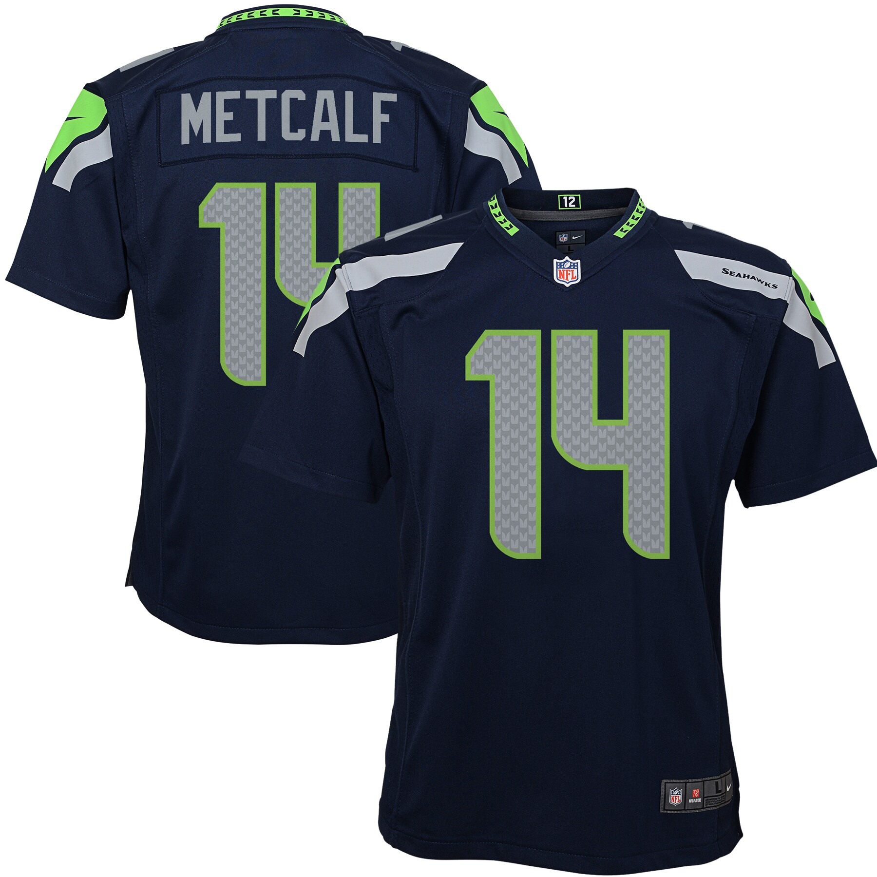 Youth Seattle Seahawks Dk Metcalf Navy Game Jersey Js5165