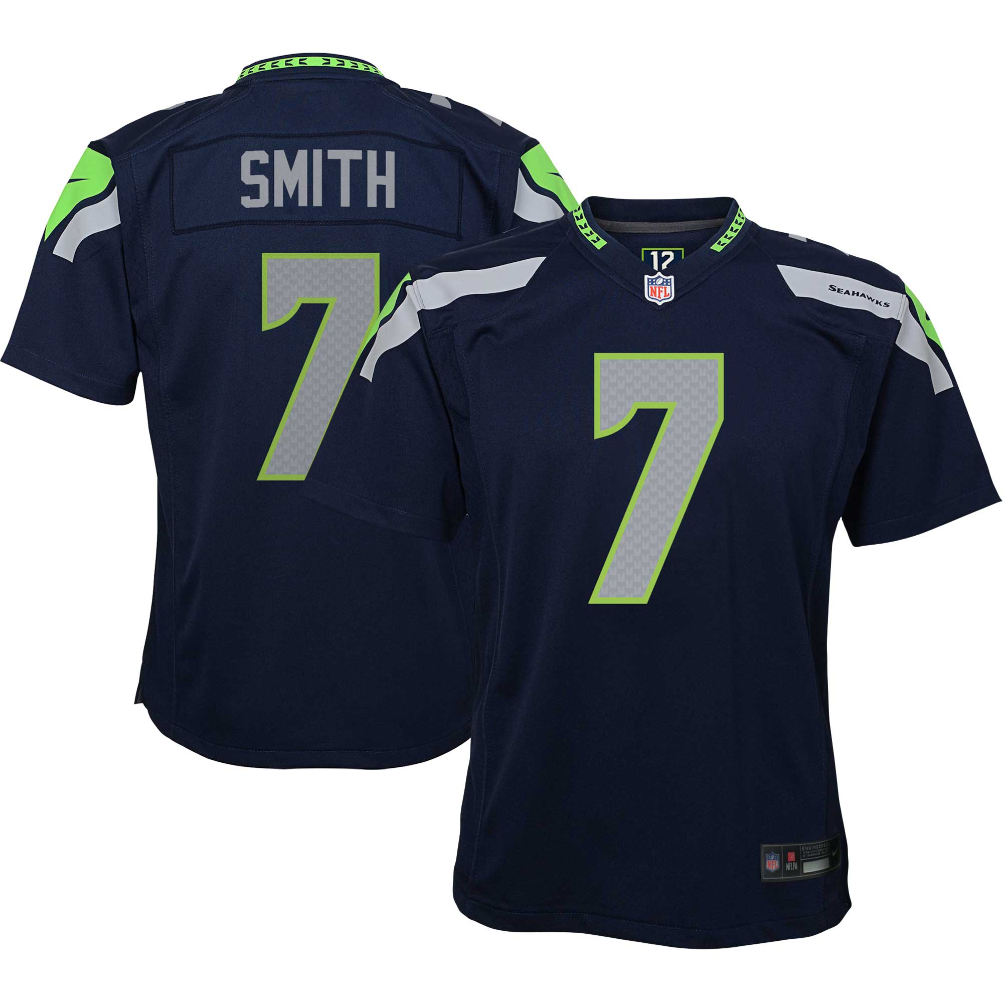 Youth Seattle Seahawks Geno Smith Navy Game Jersey Js1555