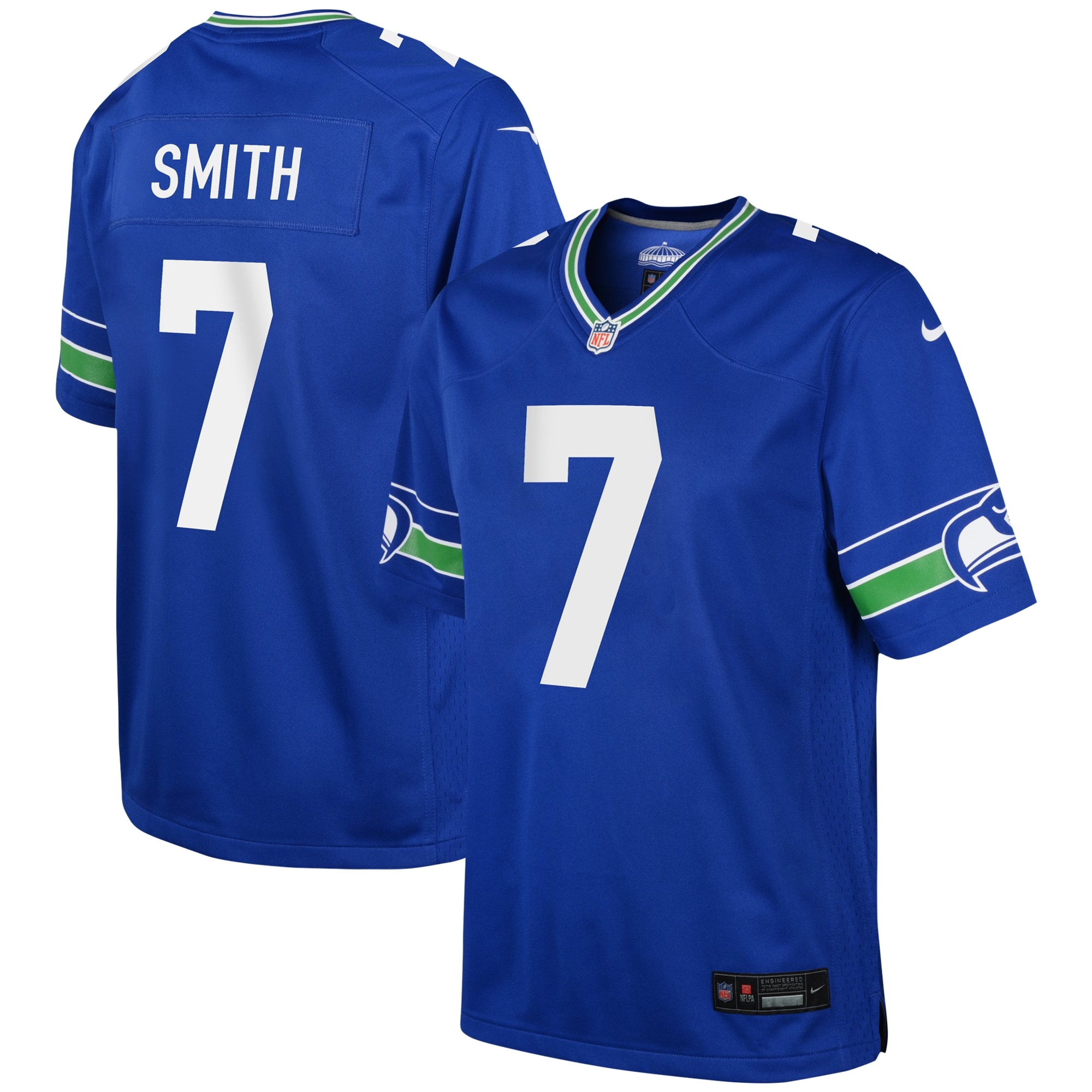 Youth Seattle Seahawks Geno Smith Royal Game Jersey Js6742