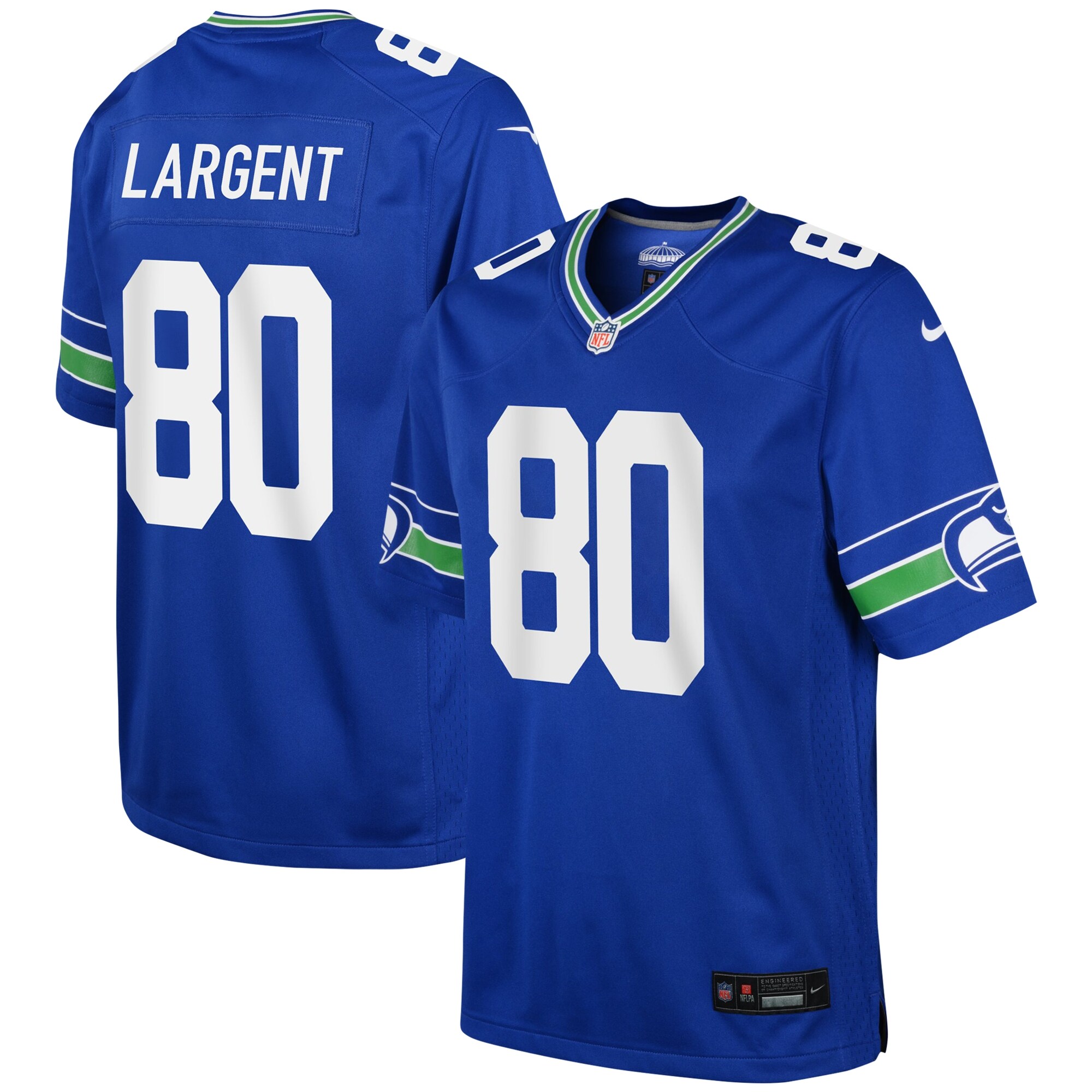 Youth Seattle Seahawks Steve Largent Royal Alternate Retired Player Game Jersey Js2090