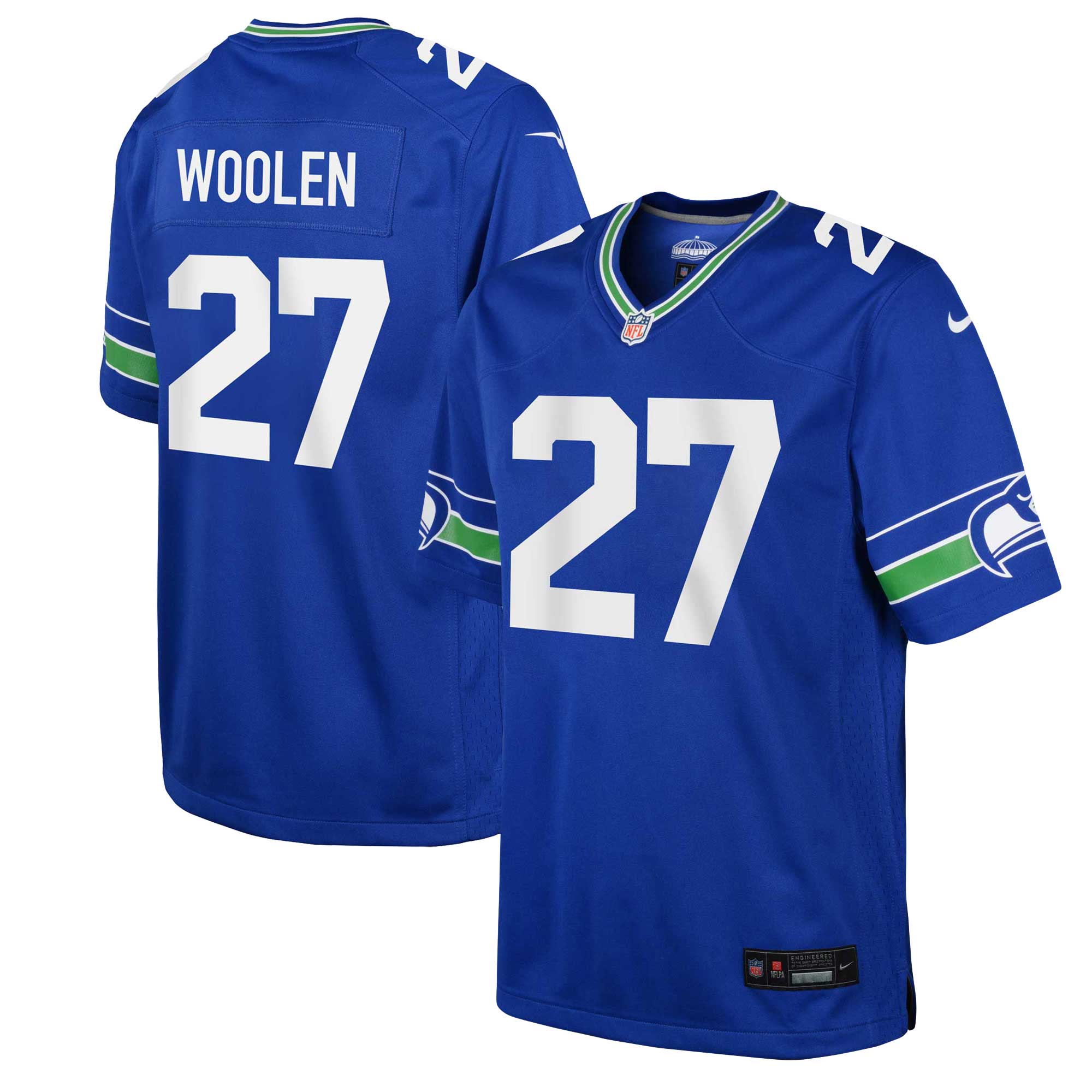 Youth Seattle Seahawks Tariq Woolen Royal Alternate Player Game Jersey Js2547