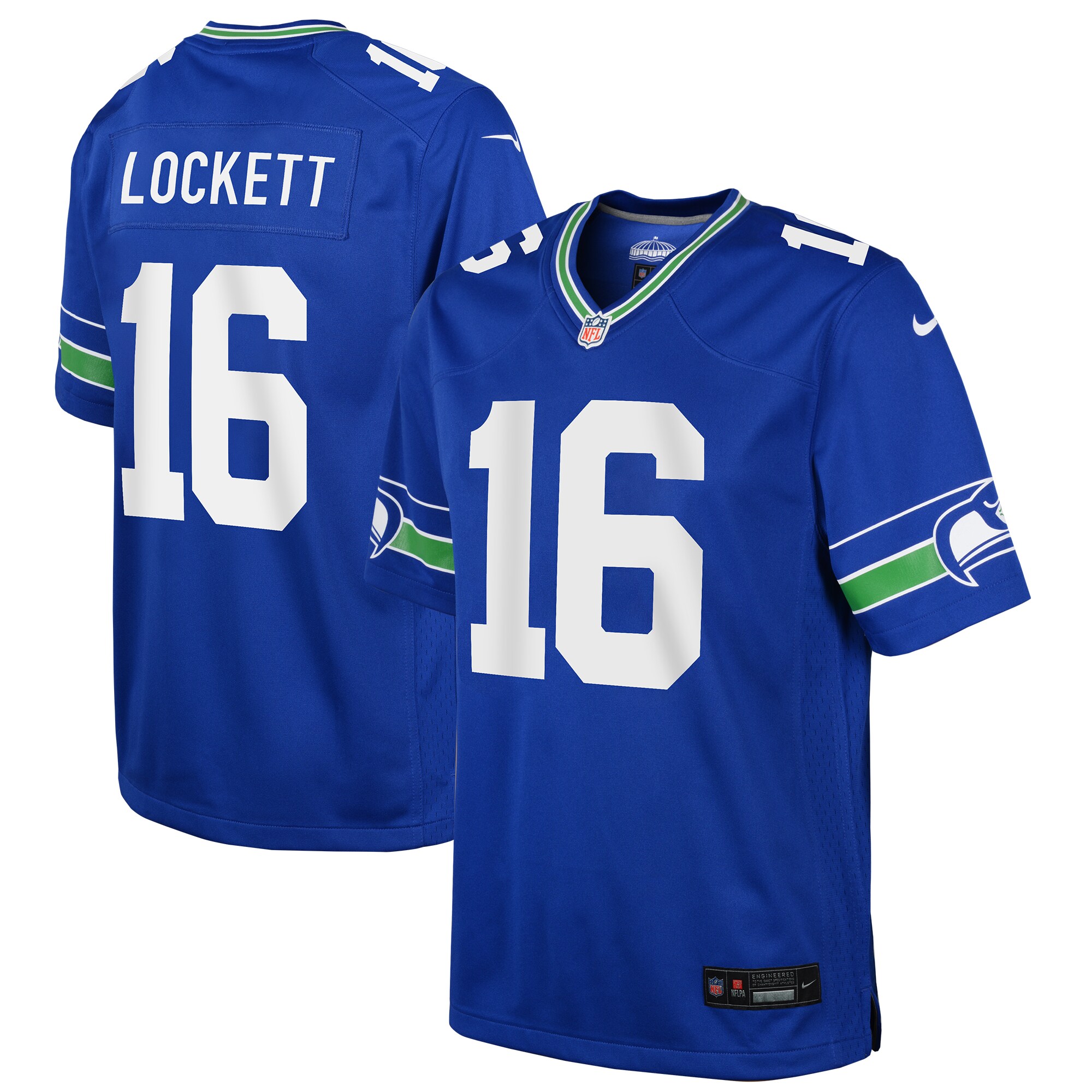 Youth Seattle Seahawks Tyler Lockett Royal Game Jersey Js9508