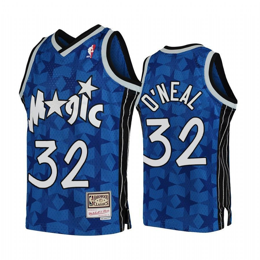 Youth Shaquille O'neal Orlando Magic Kids Blue Hardwood Classics Jersey