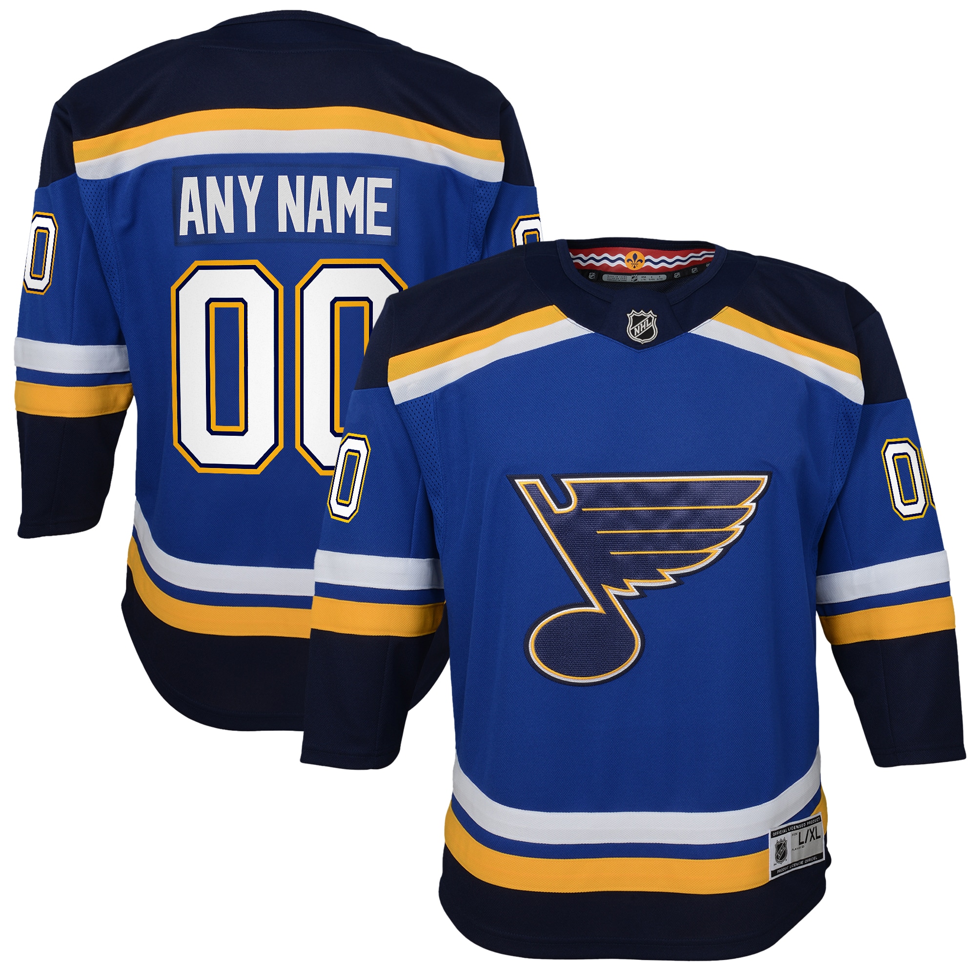 Youth St. Louis Blues Blue Home Premier Custom Jersey