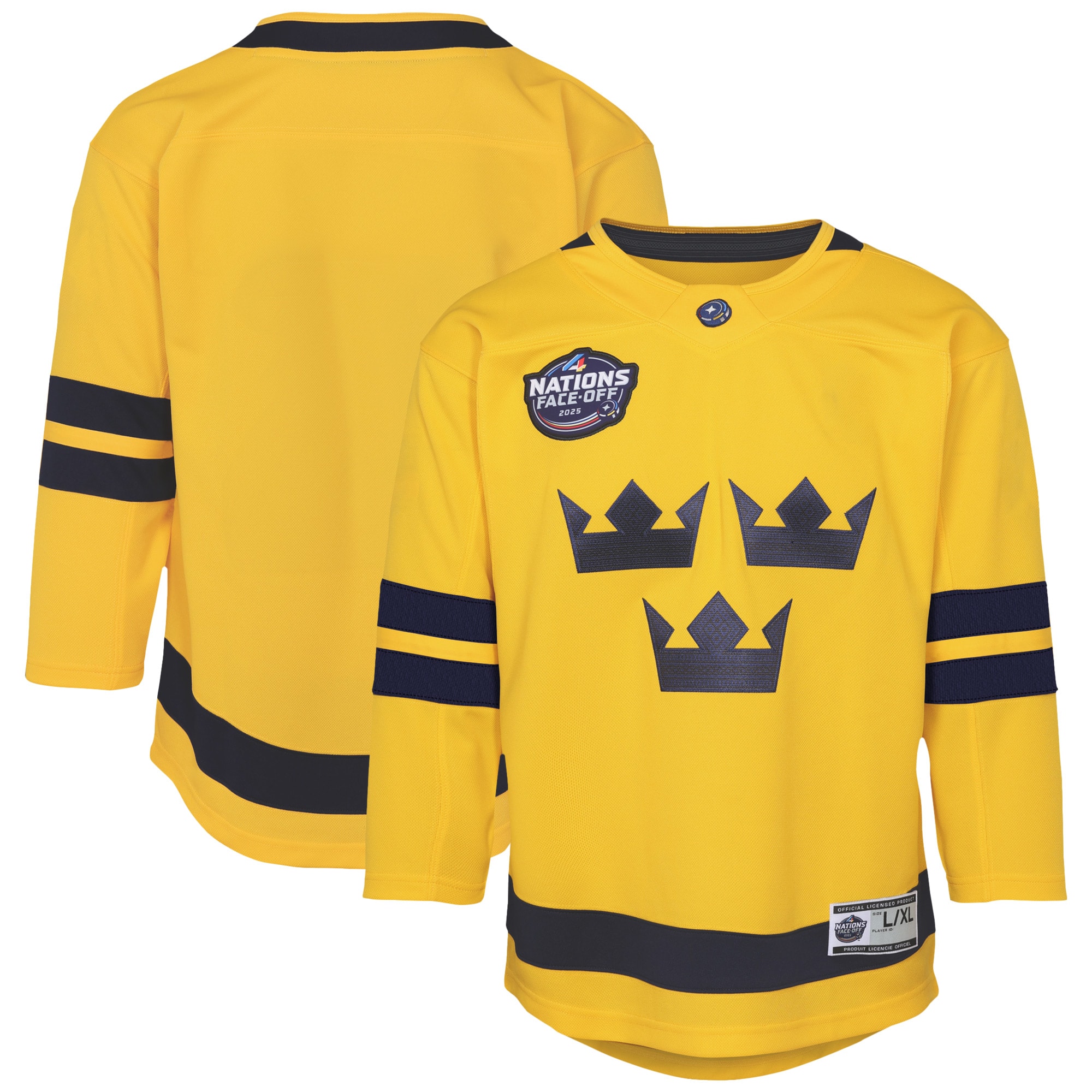 Youth Sweden Yellow 2025 4 Nations Face-off Premier Jersey