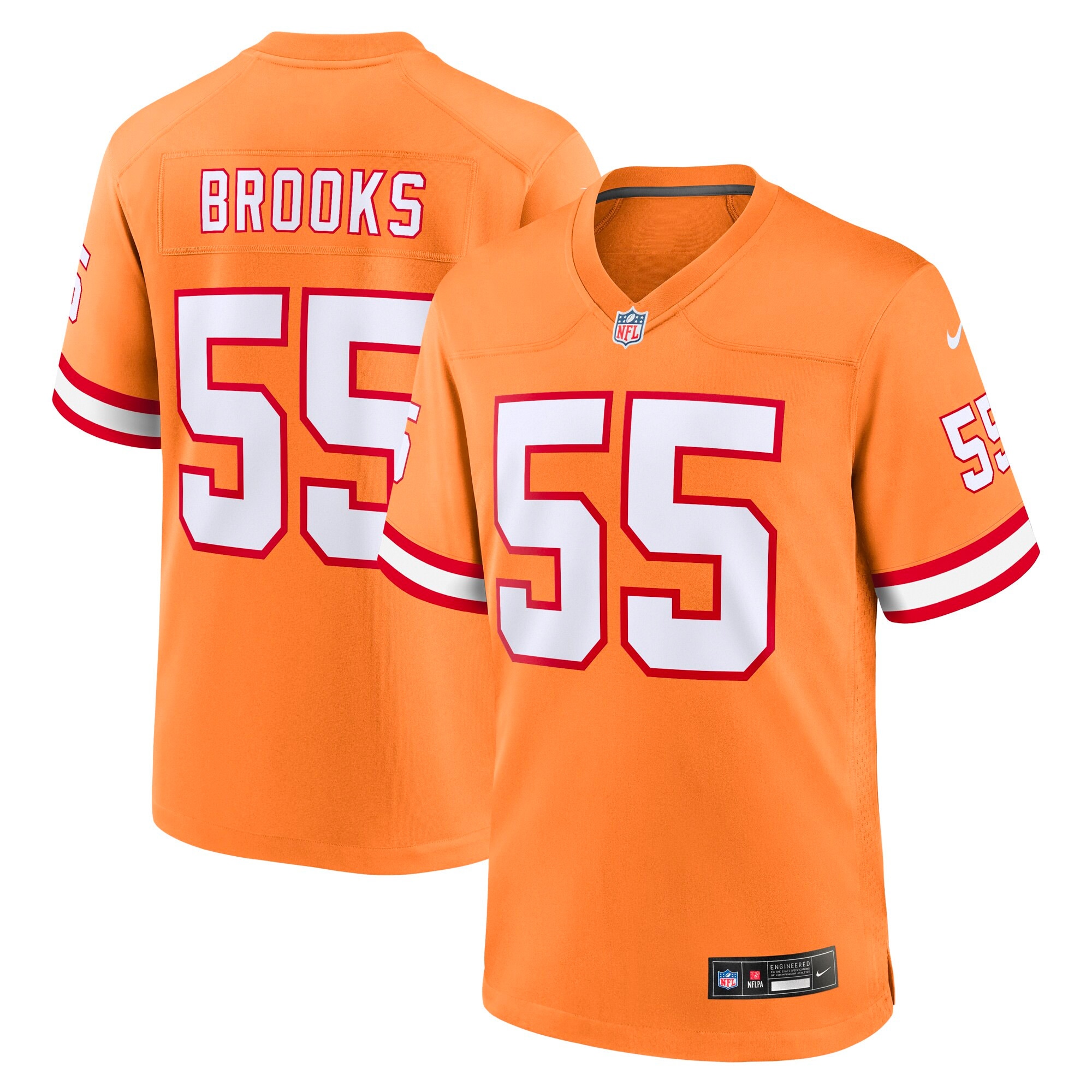 Youth Tampa Bay Buccaneers Derrick Brooks Orange Retired Player Game Jersey Js2058
