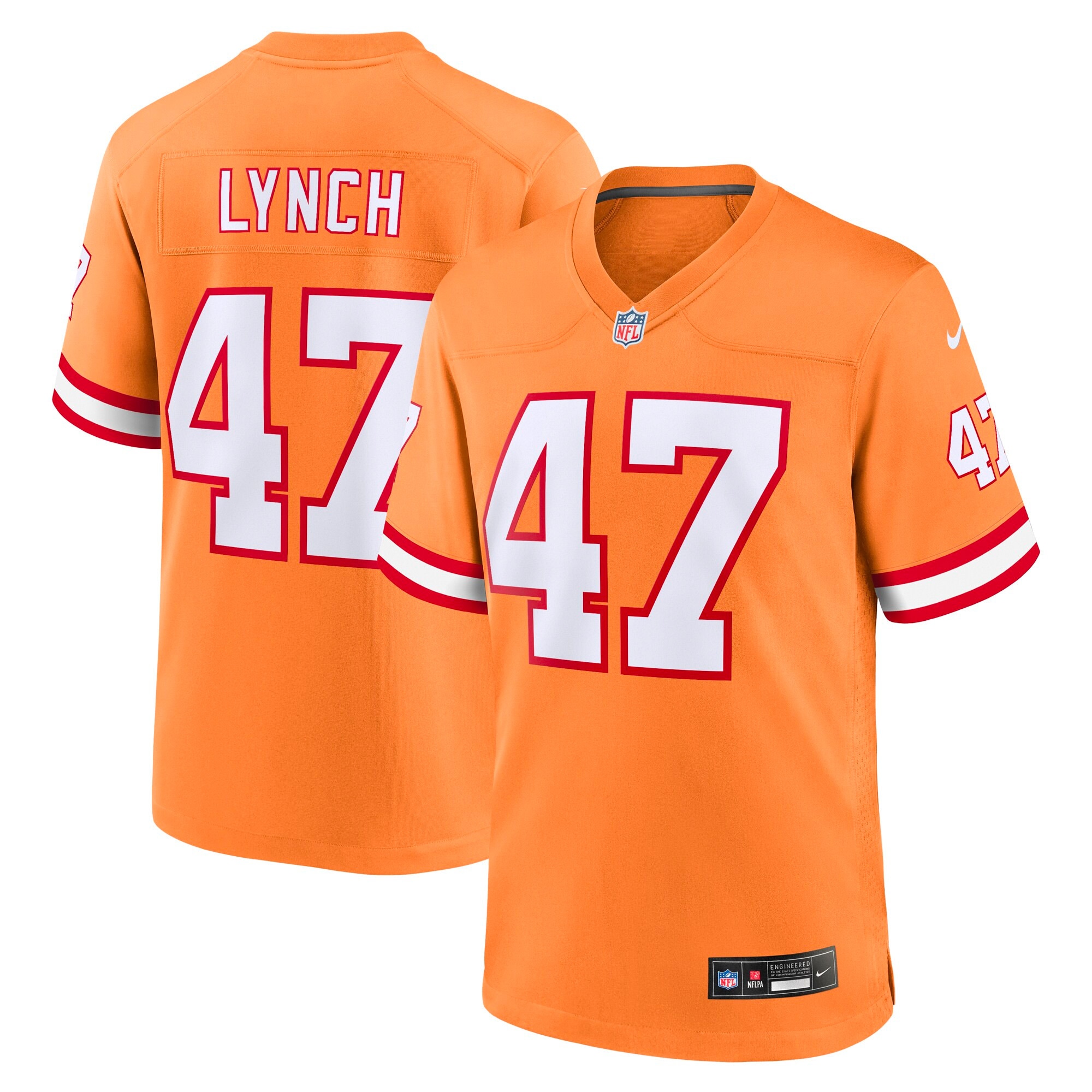 Youth Tampa Bay Buccaneers John Lynch Orange Retired Player Game Jersey Js2102