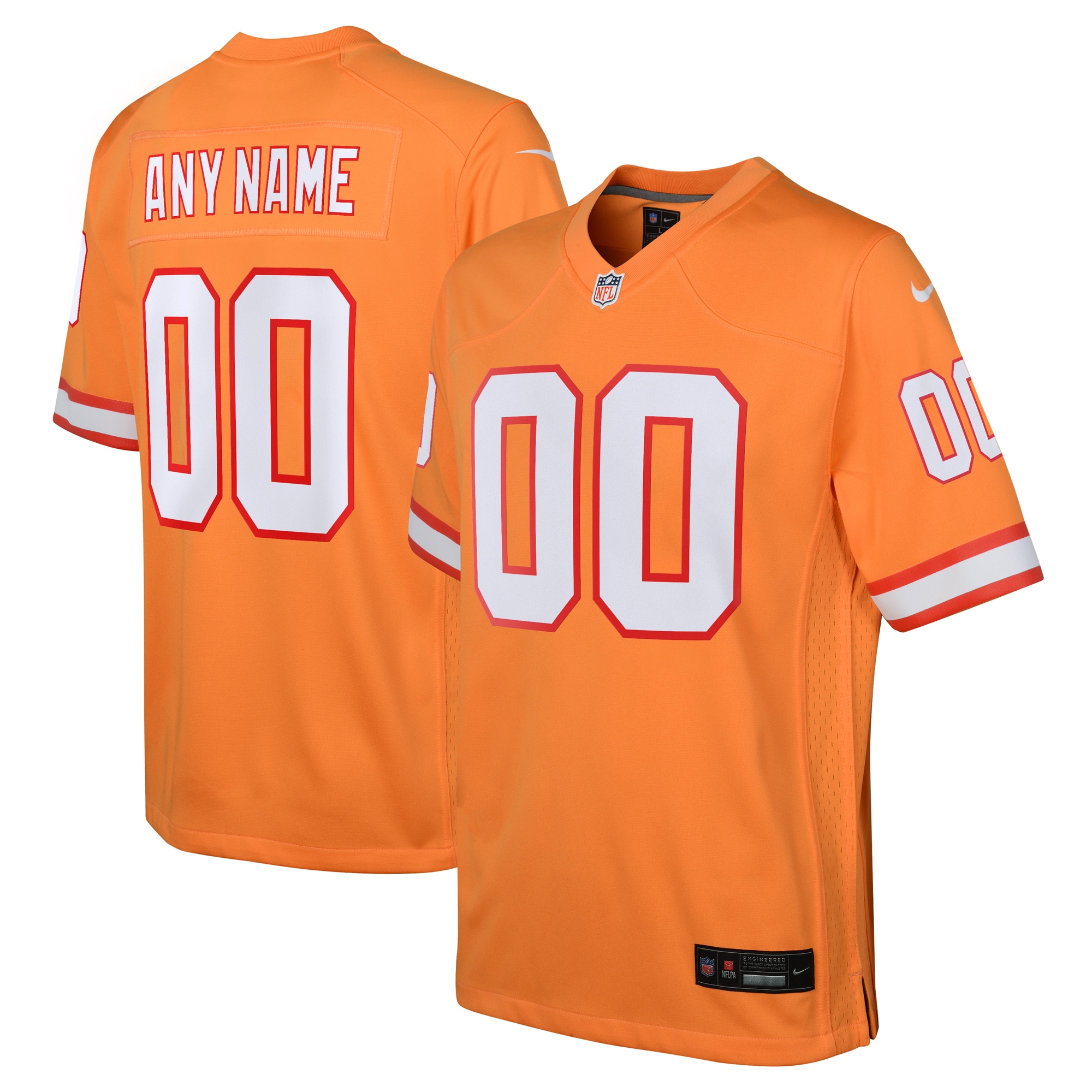 Youth Tampa Bay Buccaneers Orange Custom Throwback Game Jersey Js8066