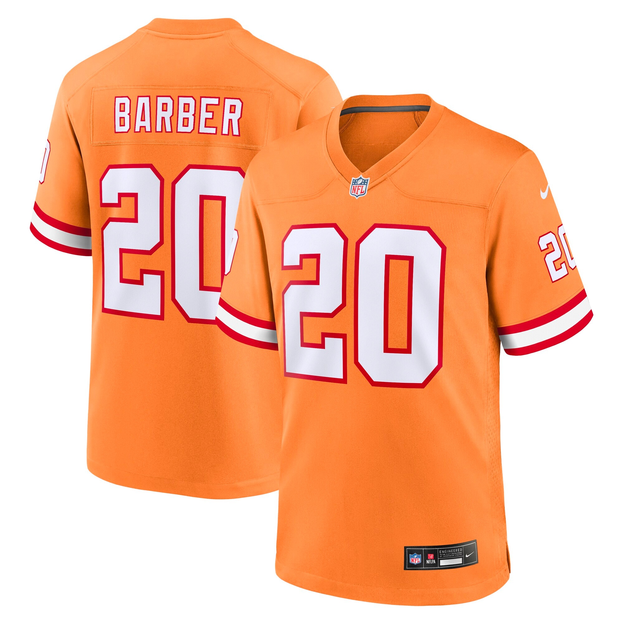 Youth Tampa Bay Buccaneers Ronde Barber Orange Retired Player Game Jersey Js1872