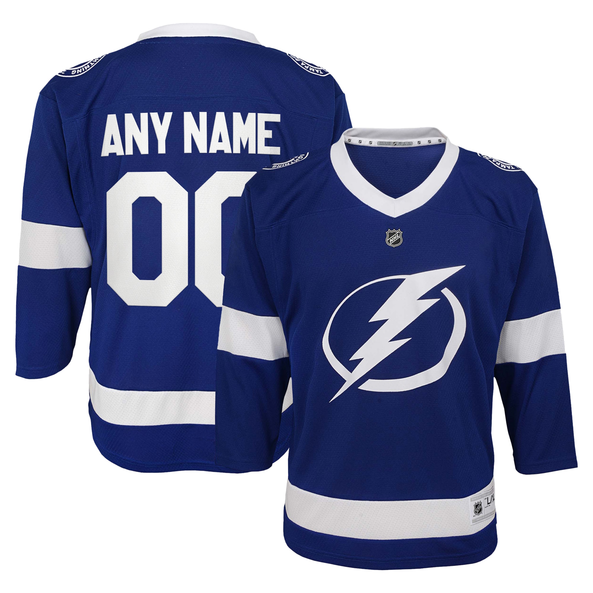 Youth Tampa Bay Lightning Blue Custom Jersey