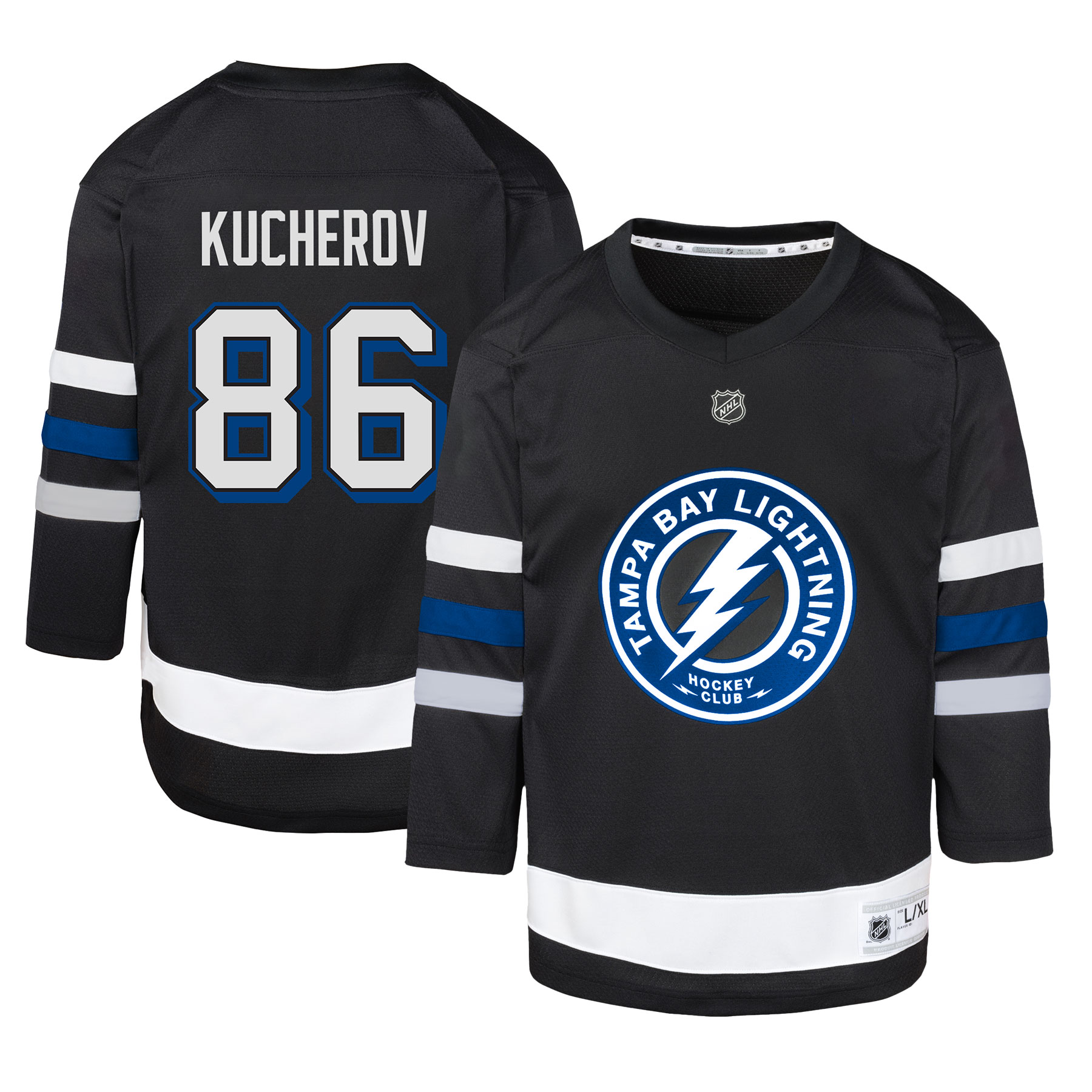 Youth Tampa Bay Lightning Nikita Kucherov Black Alternate Player Jersey