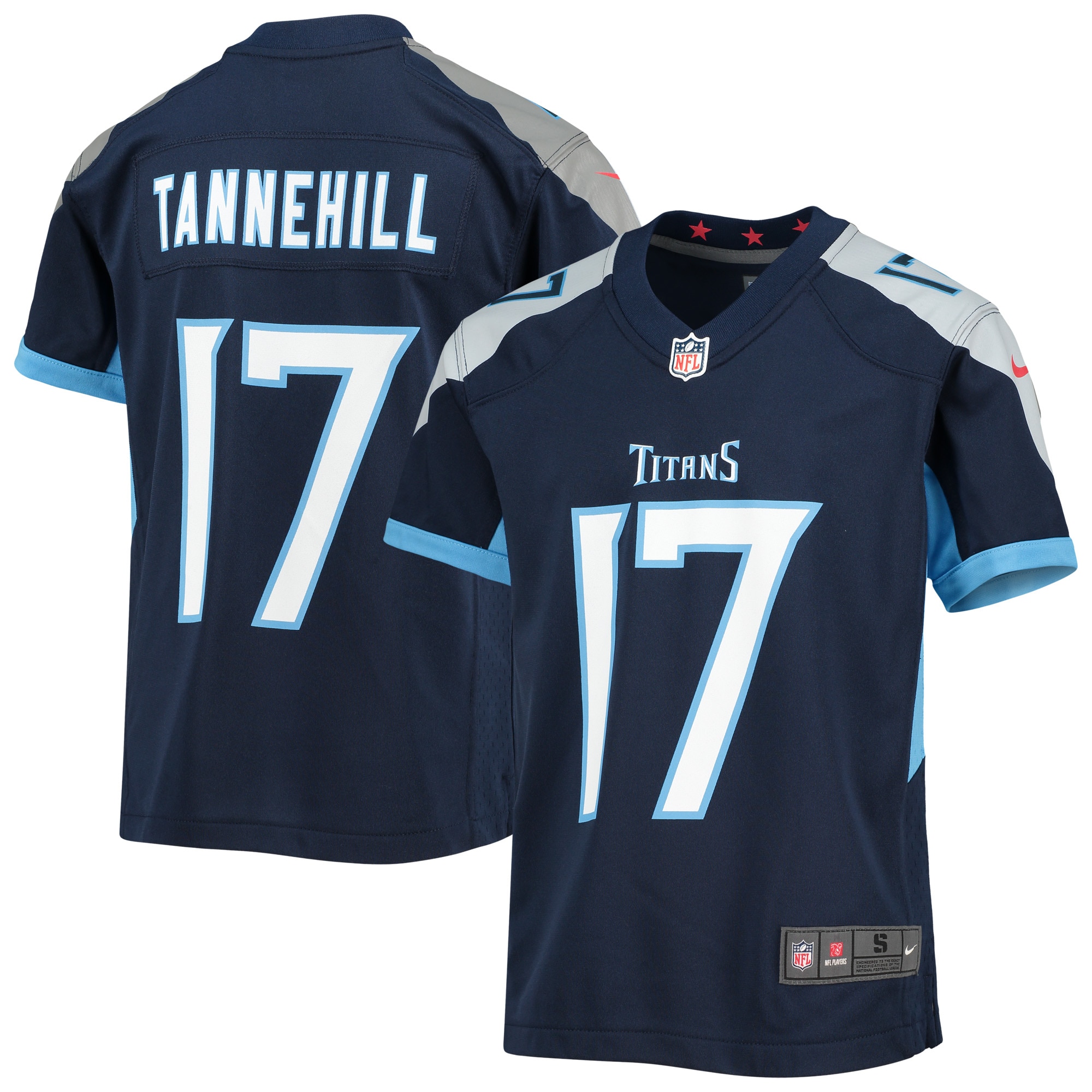 Youth Tennessee Titans Ryan Tannehill Navy Game Jersey Js6707